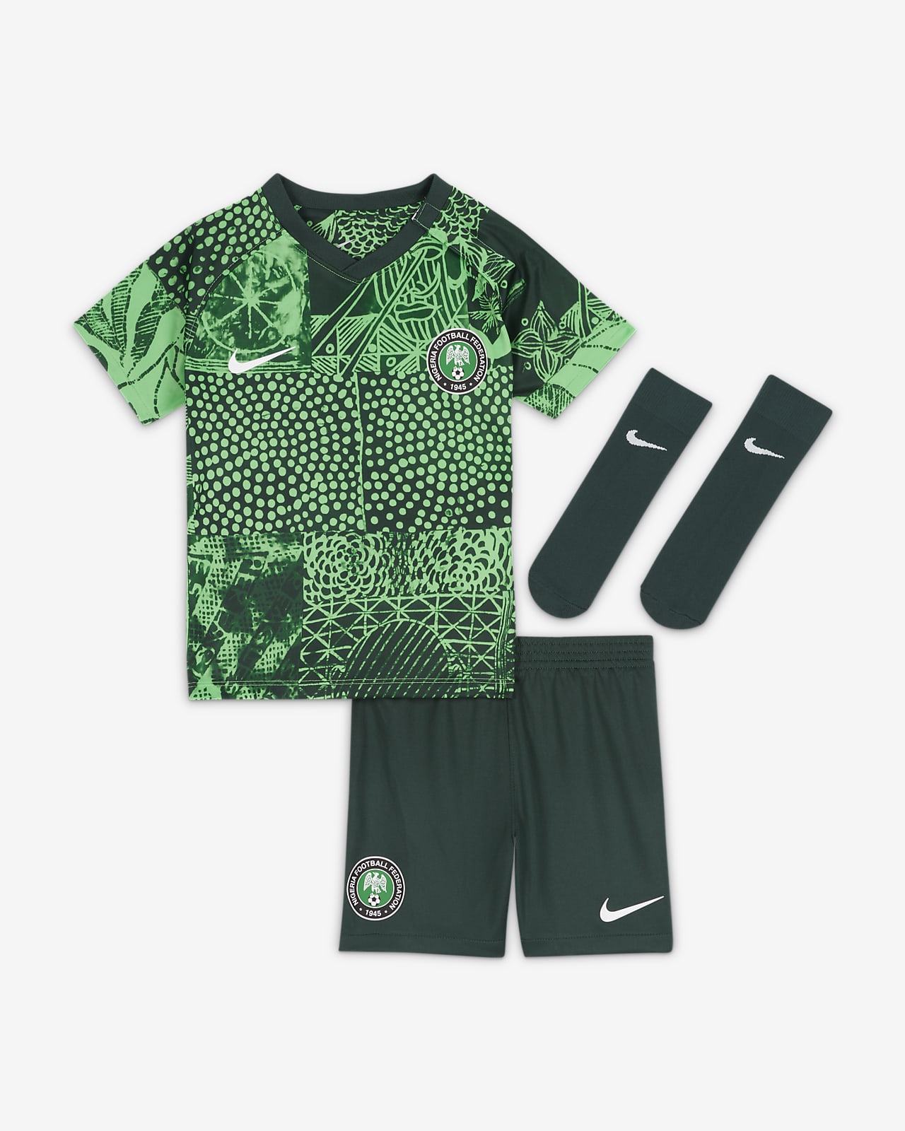 Nigeria 2022 Home Baby/Toddler Nike Dri-FIT 3-Piece Set