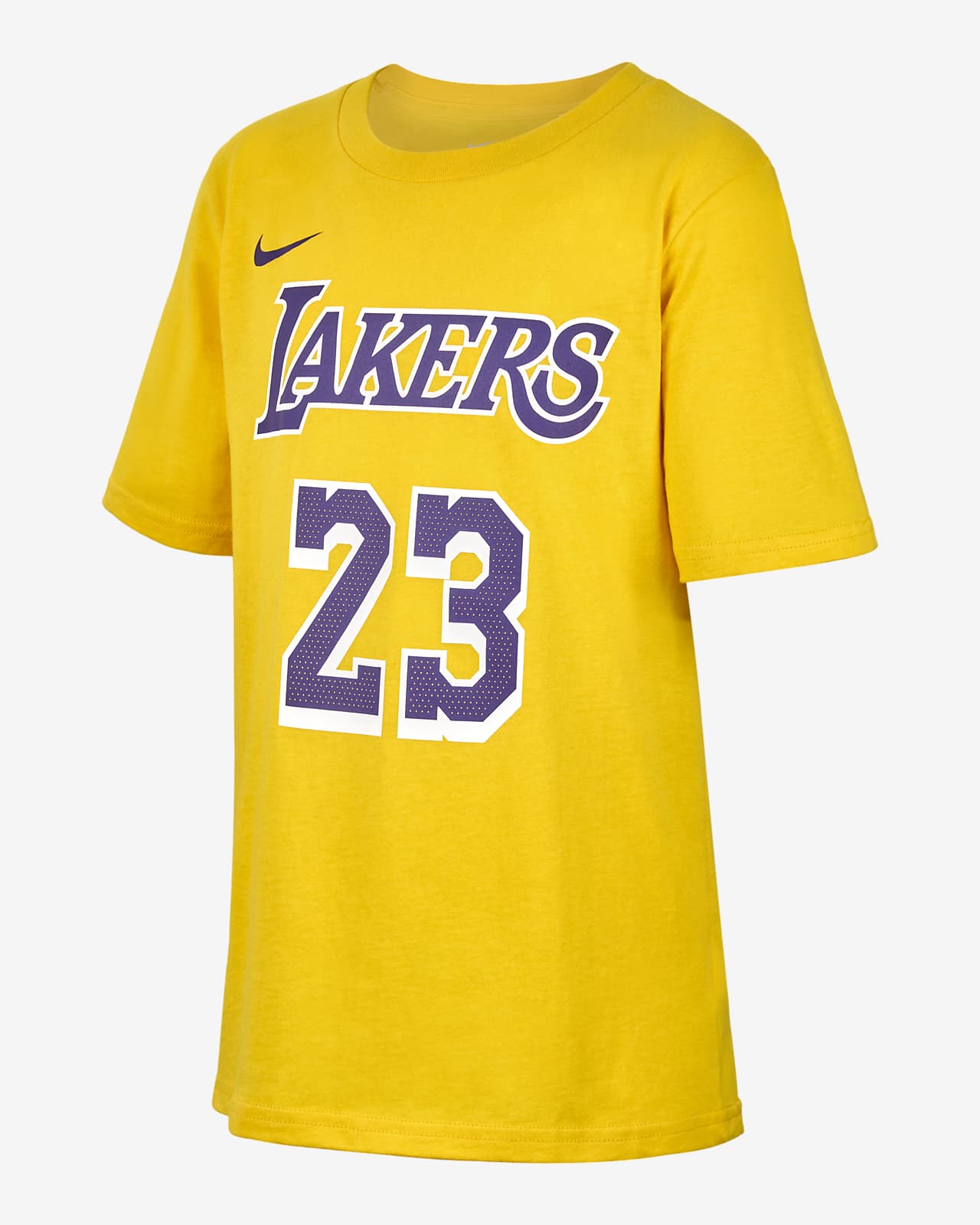 LeBron James Los Angeles Lakers Nike NBA-s póló nagyobb gyerekeknek (fiúknak)