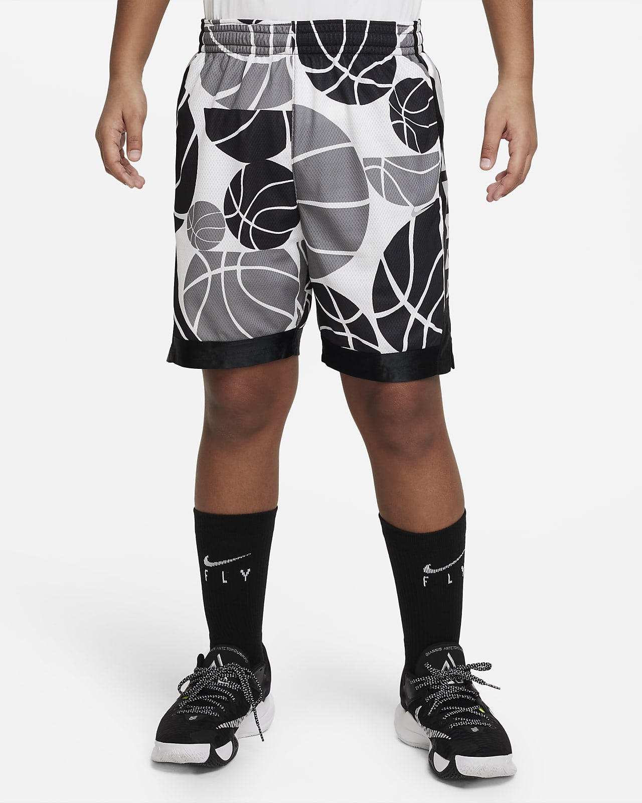 Nike Dri-FIT Elite Big Kids' (Boys') Printed Basketball Shorts (Extended Size)
