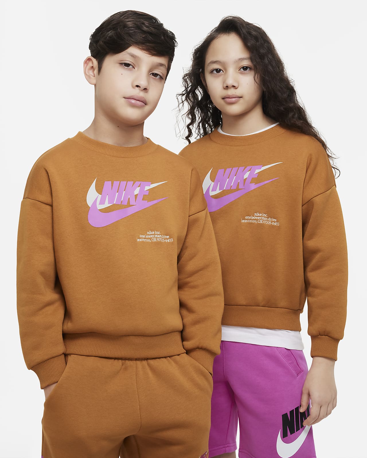 Sudadera oversized para niños talla grande Nike Sportswear Icon Fleece