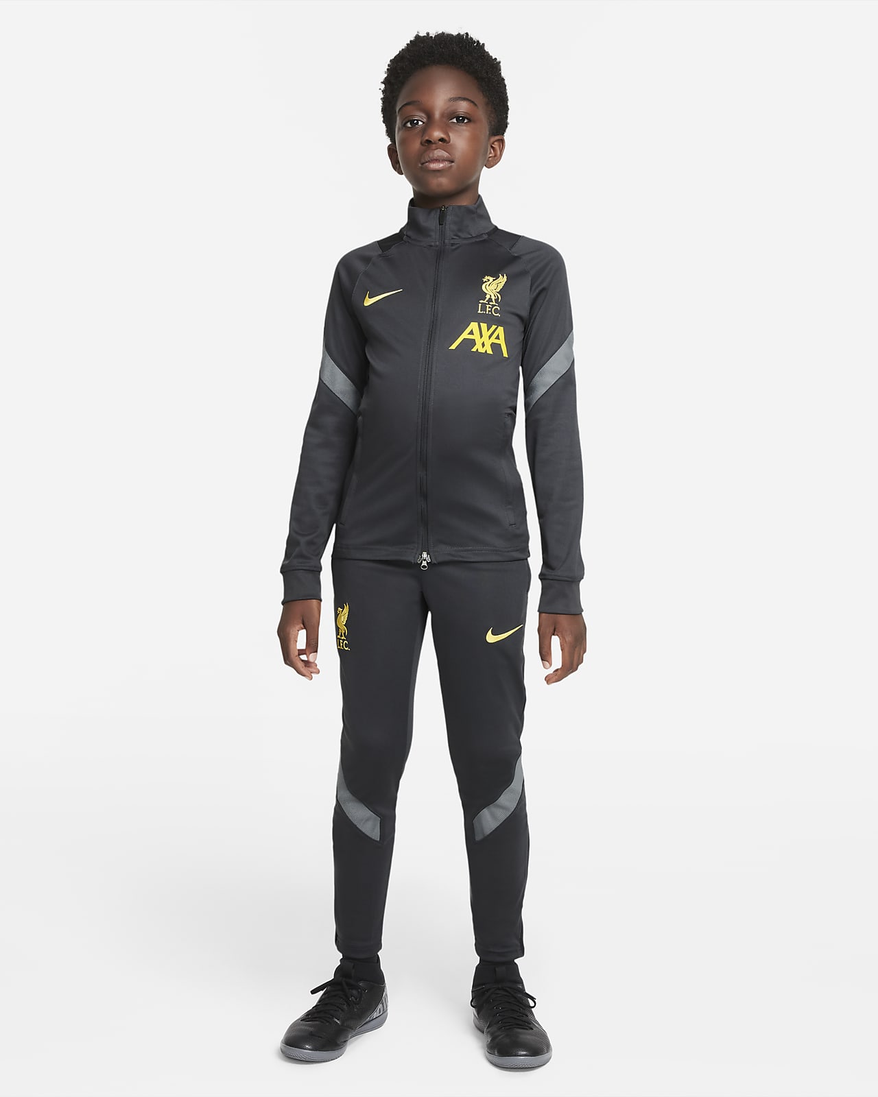 Πλεκτή ποδοσφαιρική φόρμα Nike Dri-FIT Λίβερπουλ Strike για μεγάλα παιδιά