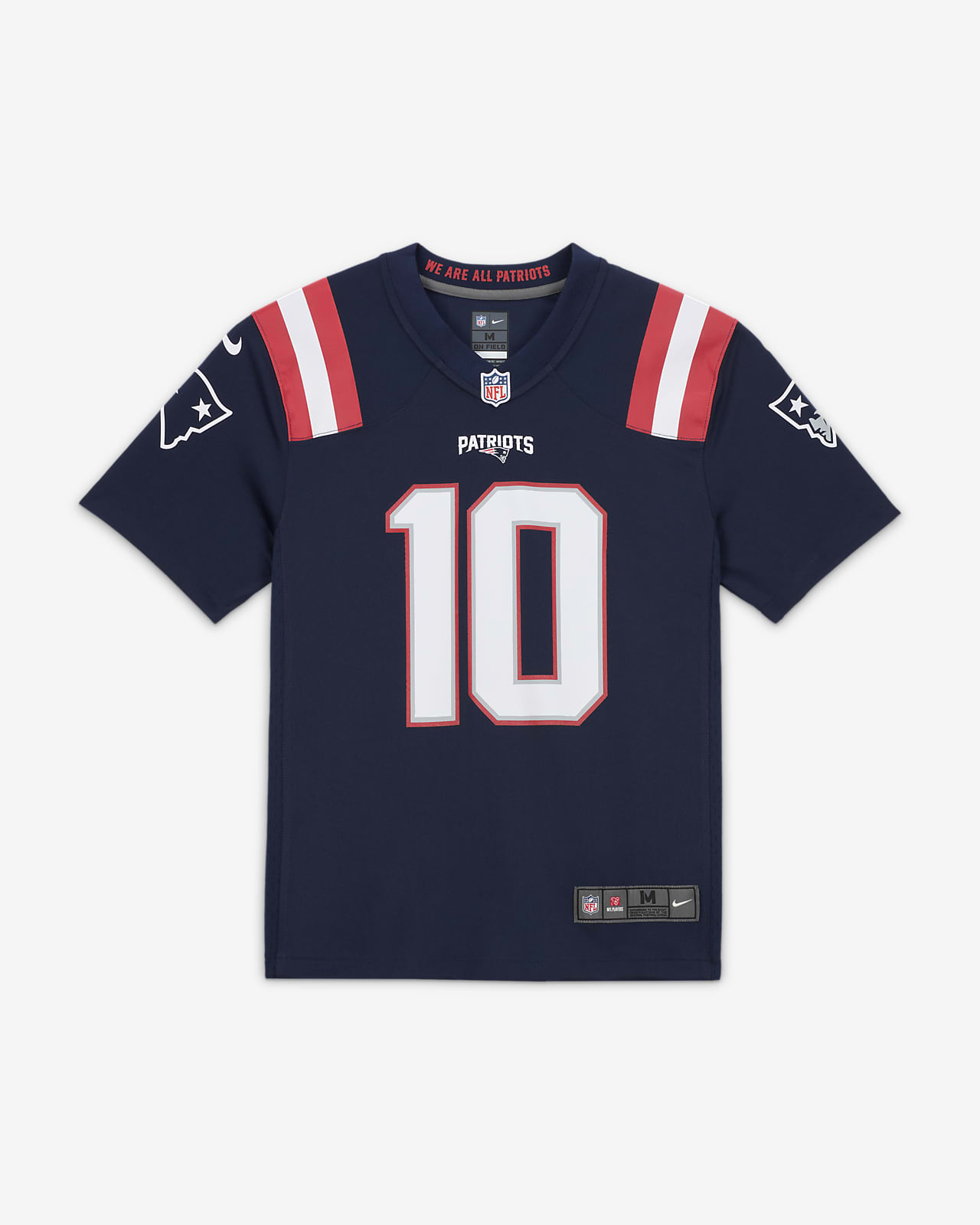 NFL New England Patriots (Mac Jones)-spillertrøje til større børn