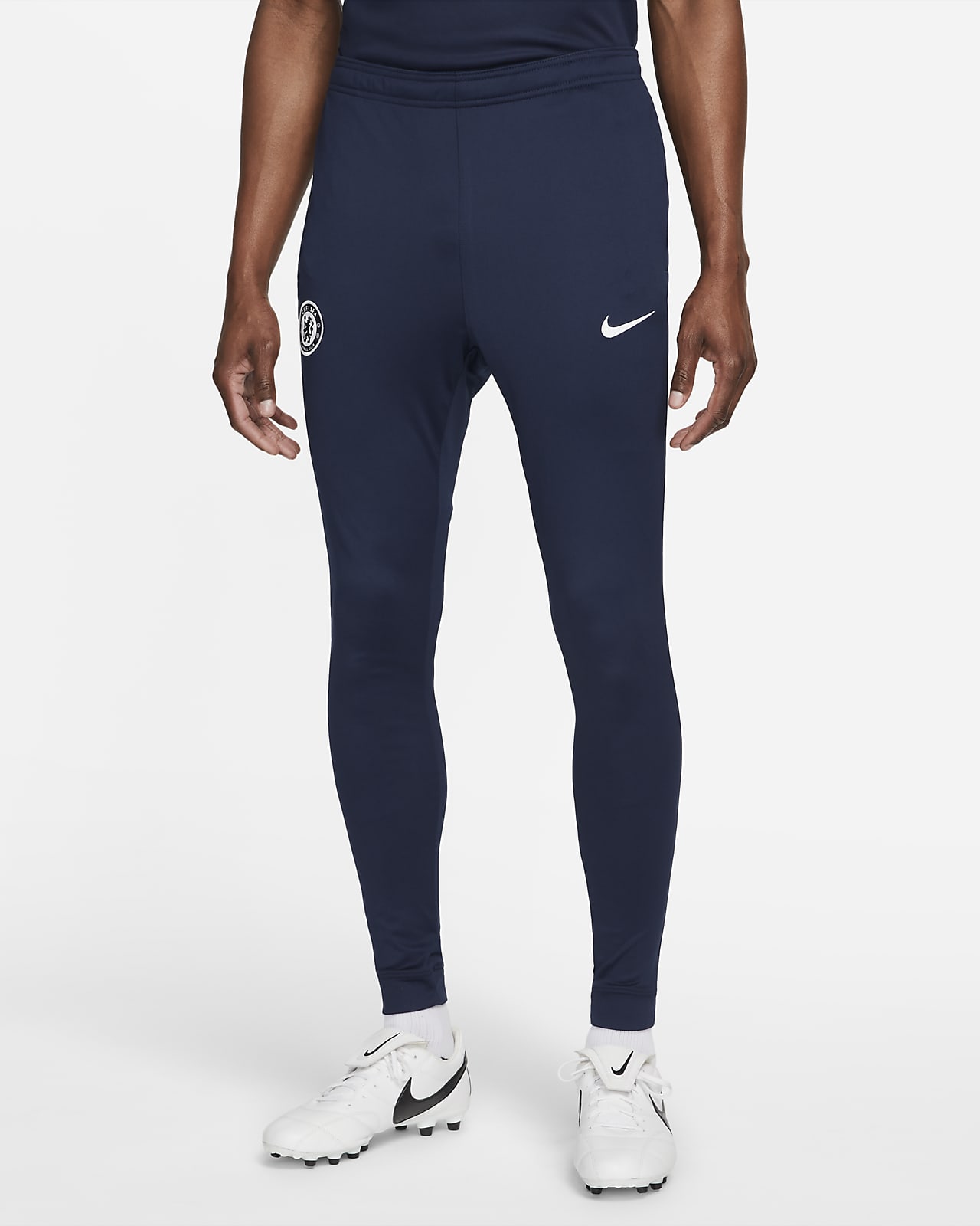 Chelsea F.C. Strike Men's Nike Dri-FIT Knit Football Tracksuit Bottoms
