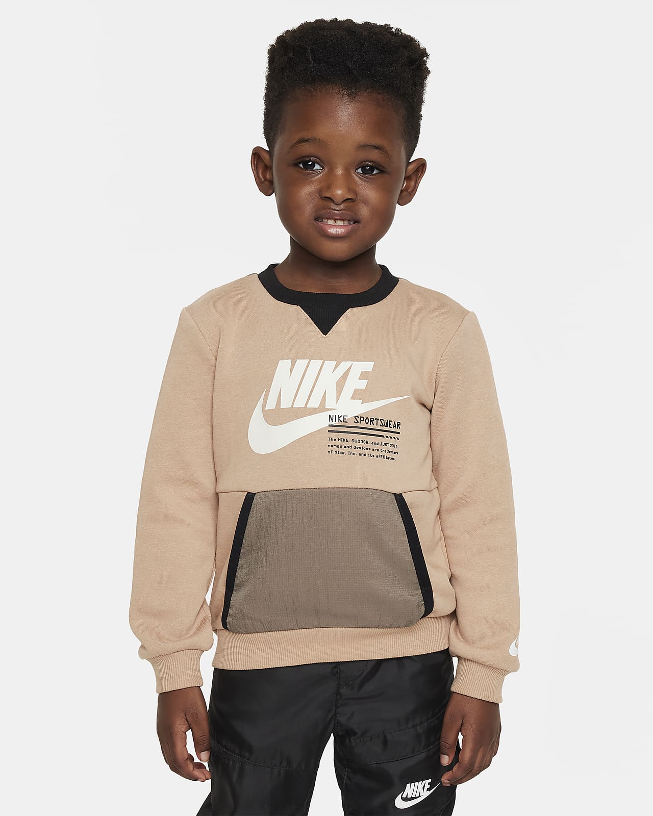 Sudadera de cuello redondo de French Terry infantil Nike Sportswear Paint Your Future