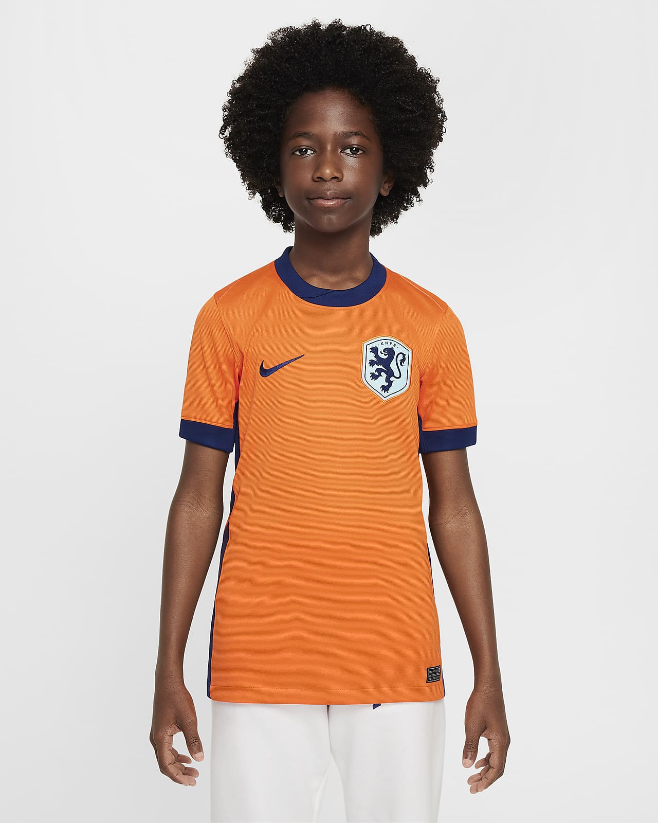 Replika domácího fotbalového dresu Nike Dri-FIT Nizozemsko (ženský tým) Stadium 2024/25 pro větší děti