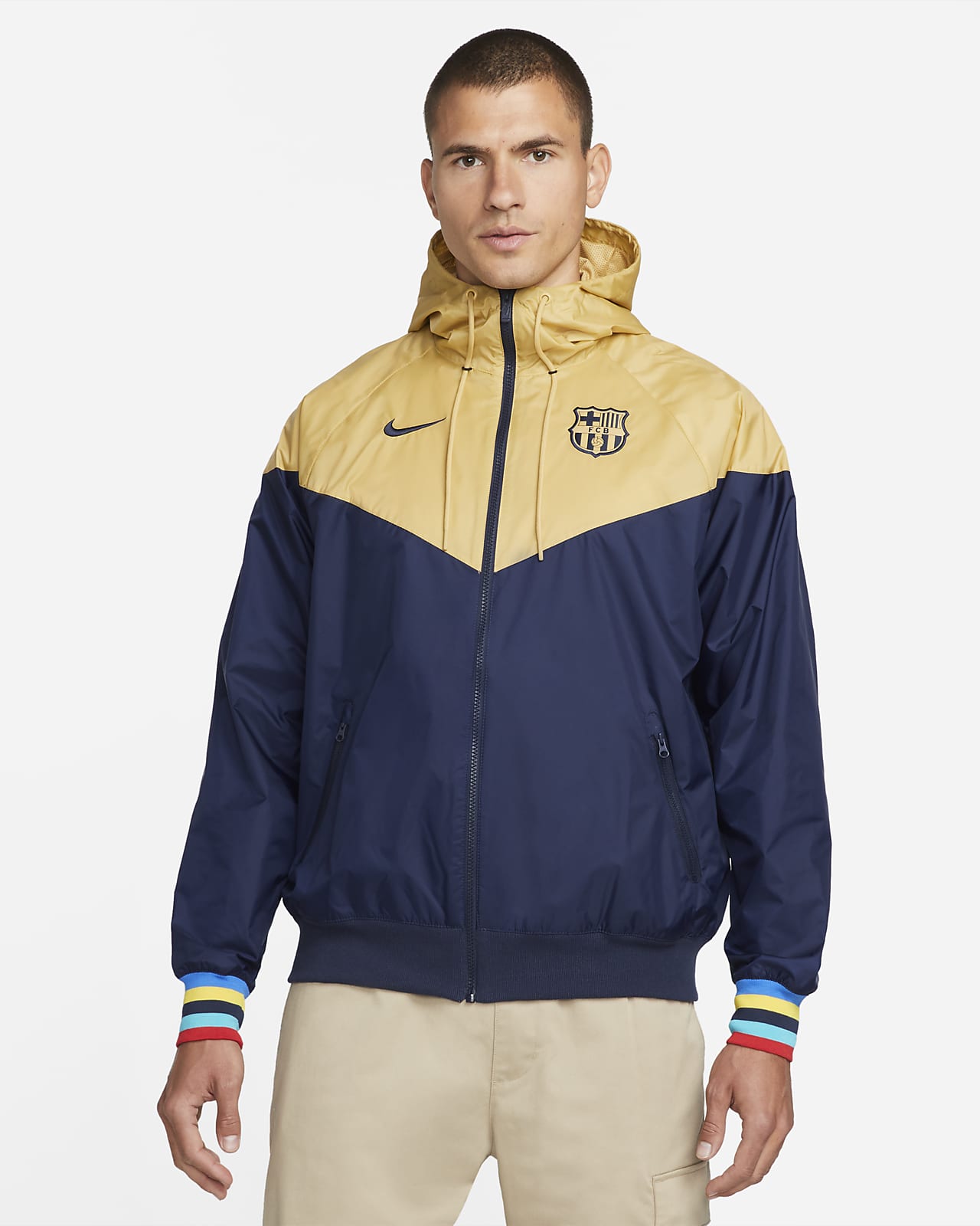 F.C. Barcelona Windrunner Men's Full-Zip Hooded Jacket