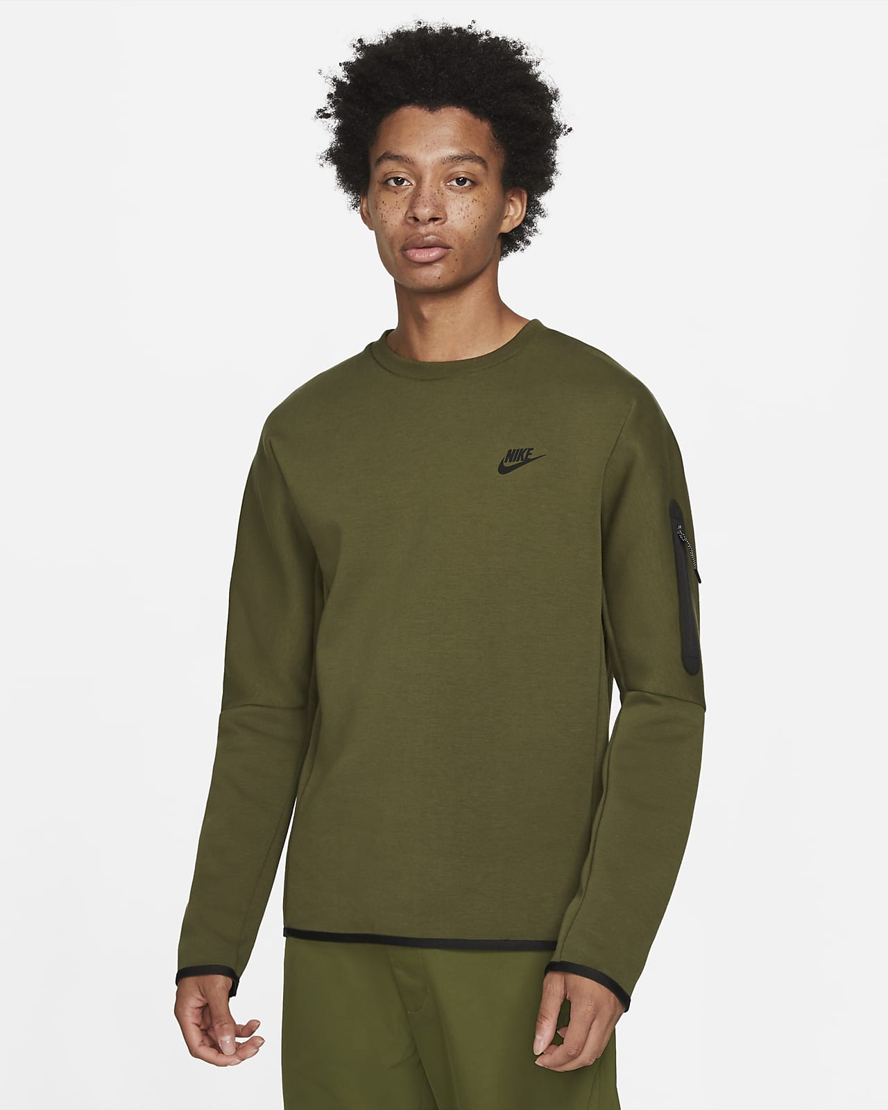 Sweat-shirt en tissu Tech Fleece à col ras-du-cou Nike Sportswear pour Homme