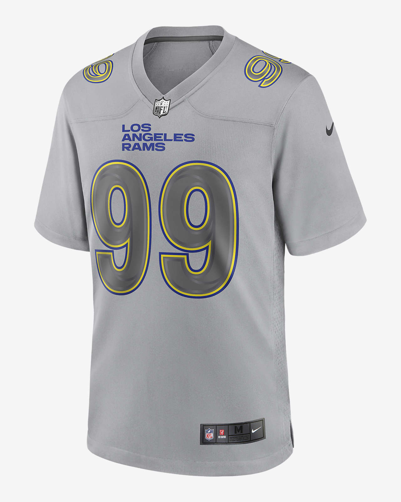 Jersey de fútbol americano a la moda para hombre Los Angeles Rams Atmosphere de la NFL (Aaron Donald)