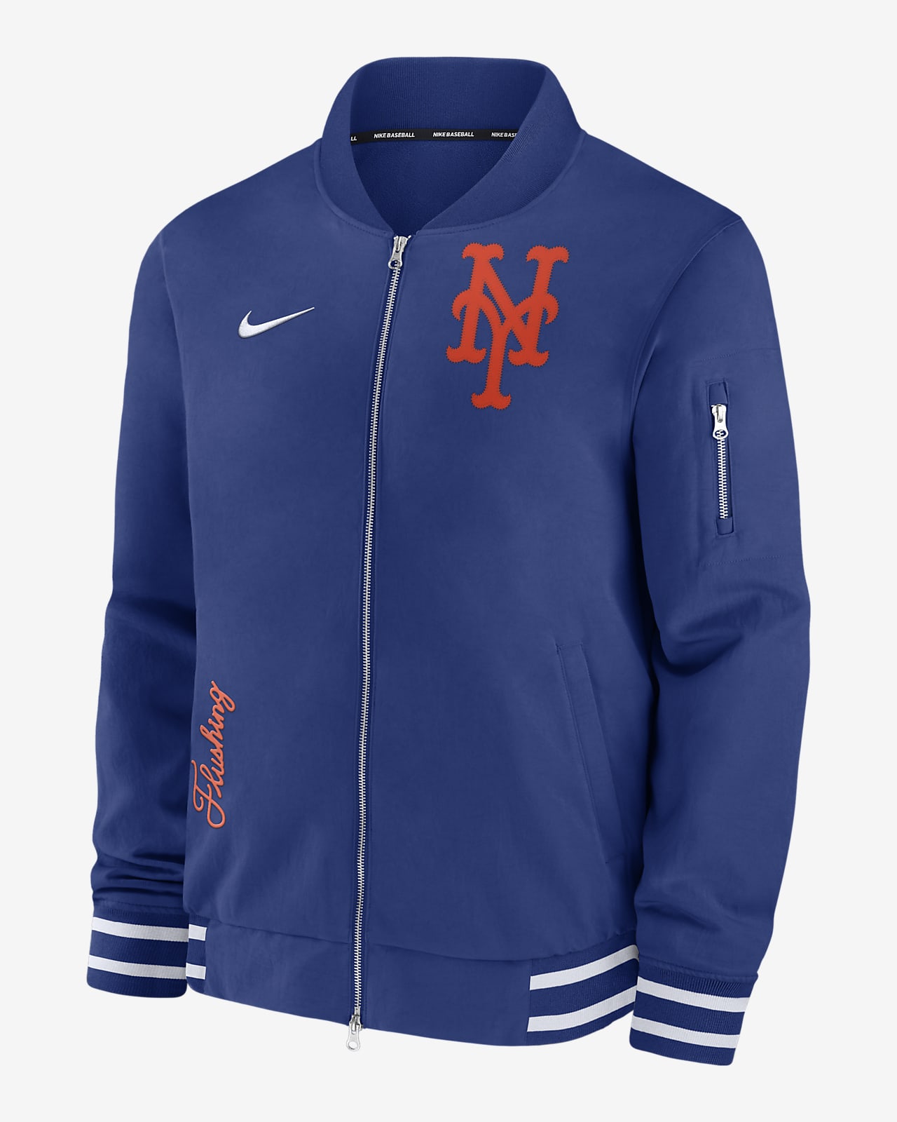 New York Mets Authentic Collection Men's Nike MLB Full-Zip Bomber Jacket