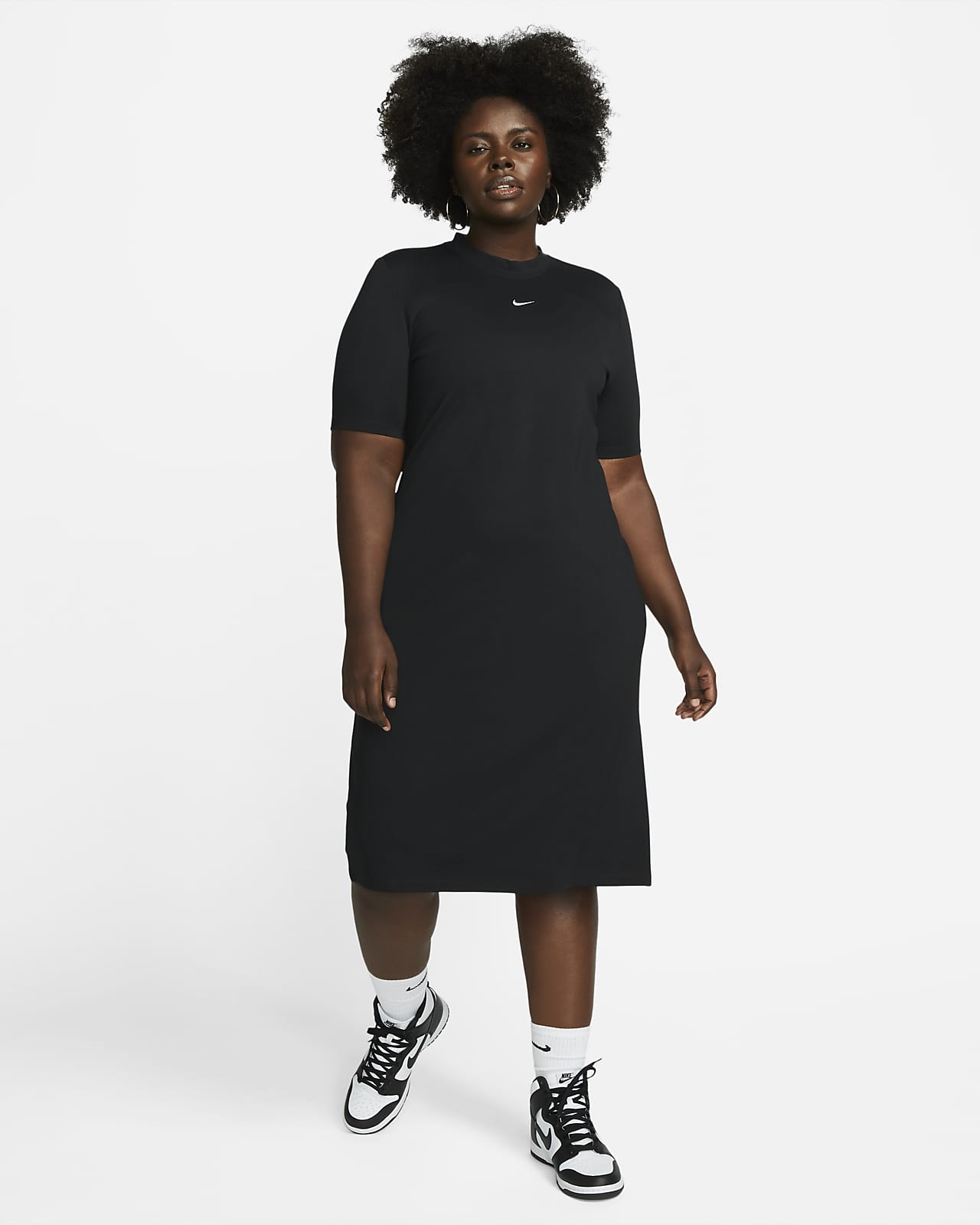 Γυναικείο φόρεμα μίντι Nike Sportswear Essential (μεγάλα μεγέθη)
