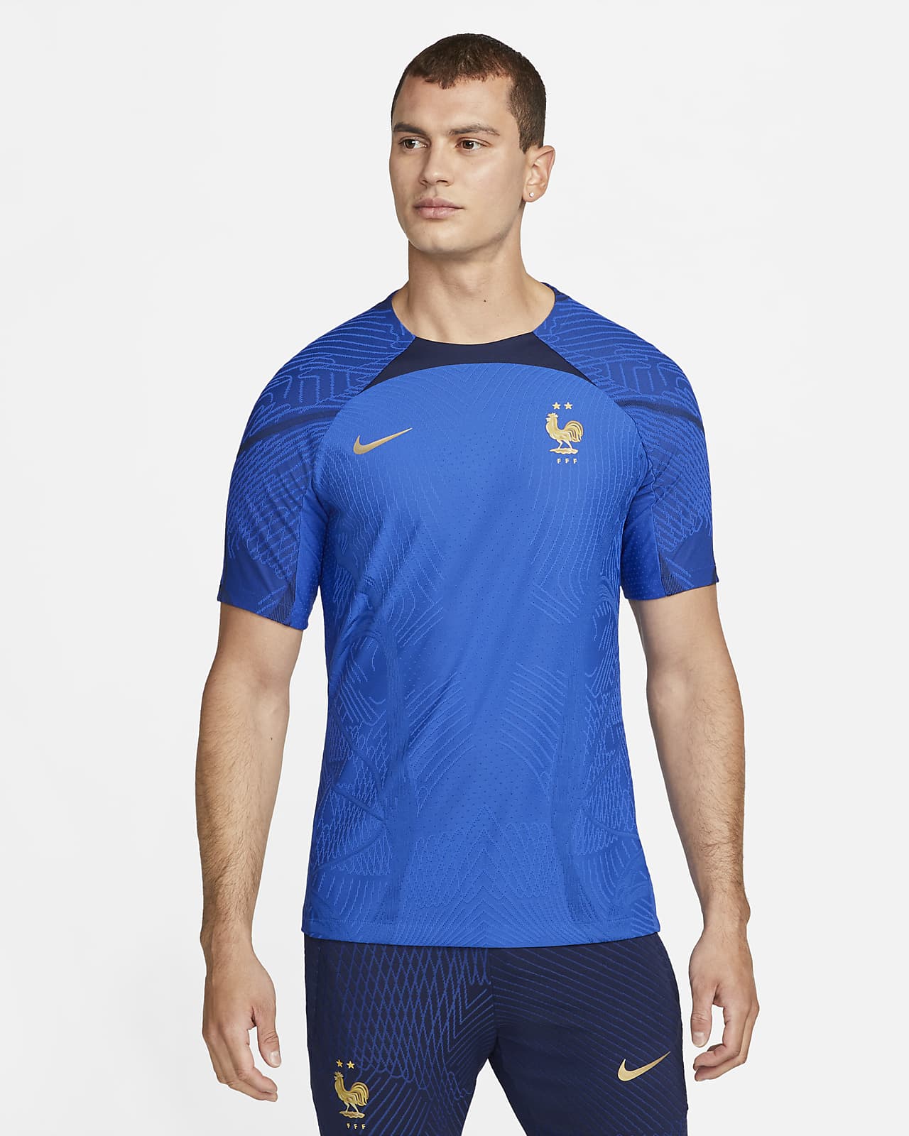 Męska koszulka piłkarska z krótkim rękawem FFF Strike Elite Nike Dri-FIT ADV