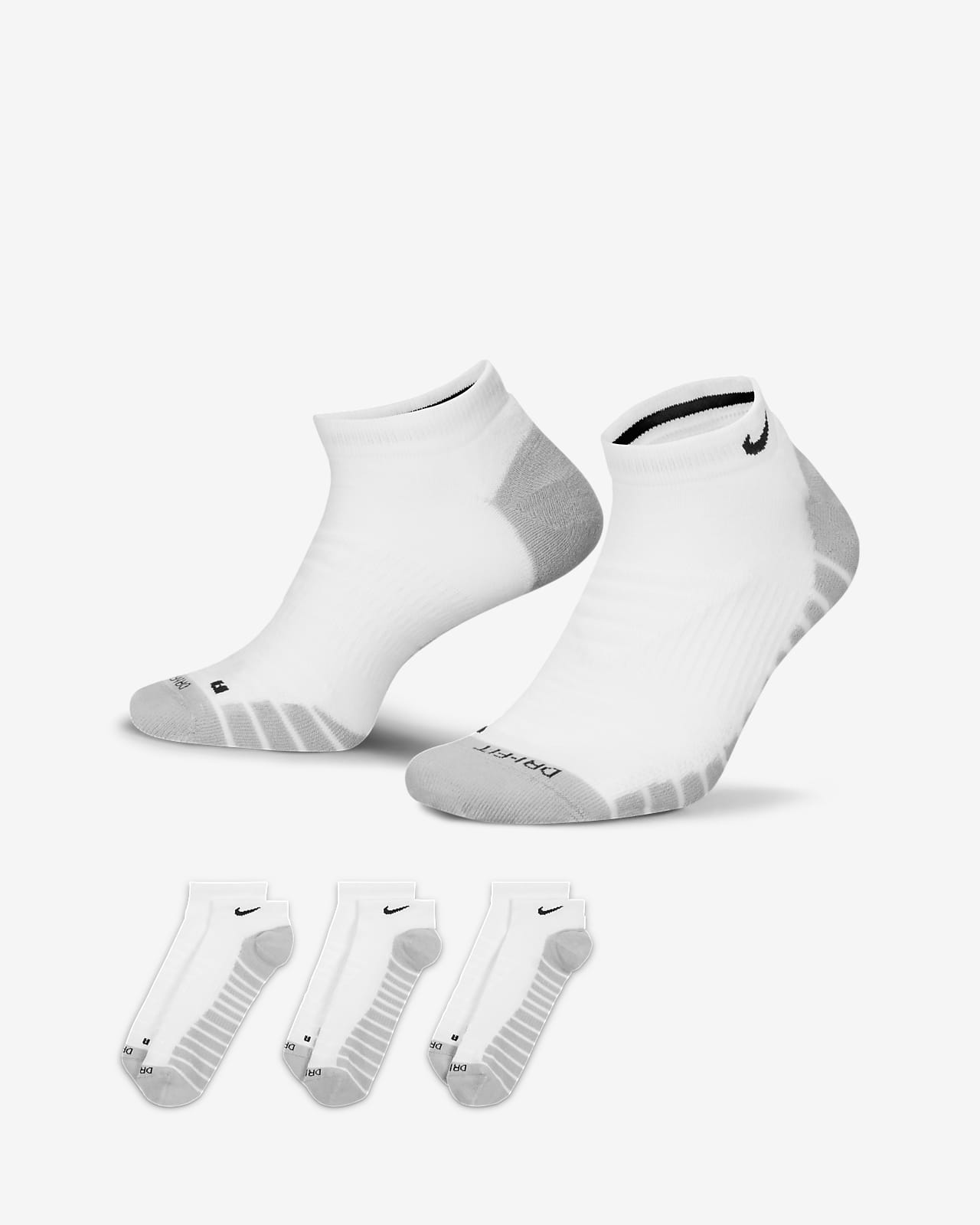 Nike Everyday Max Cushioned Calcetines cortos de entrenamiento (3 pares)
