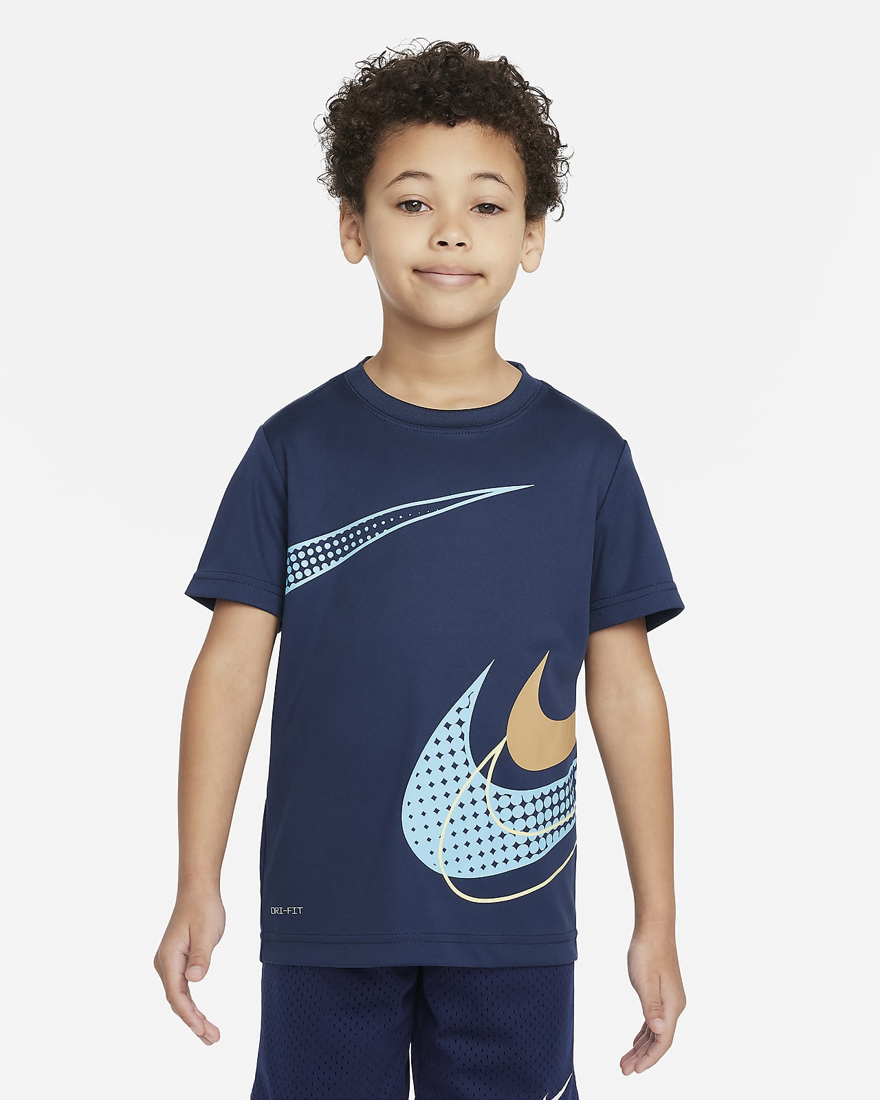 Nike Dri-FIT Swoosh Little Kids' Graphic T-Shirt