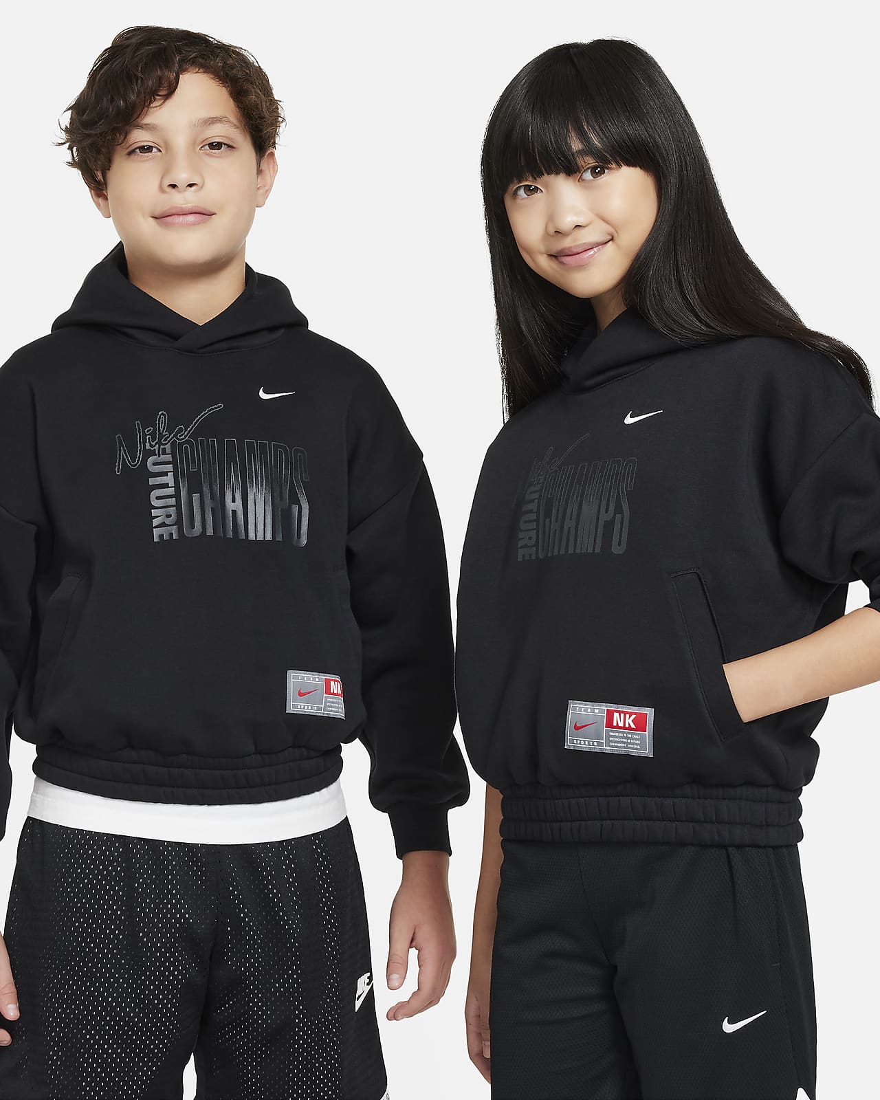 Φλις φούτερ με κουκούλα Nike Culture of Basketball για μεγάλα παιδιά