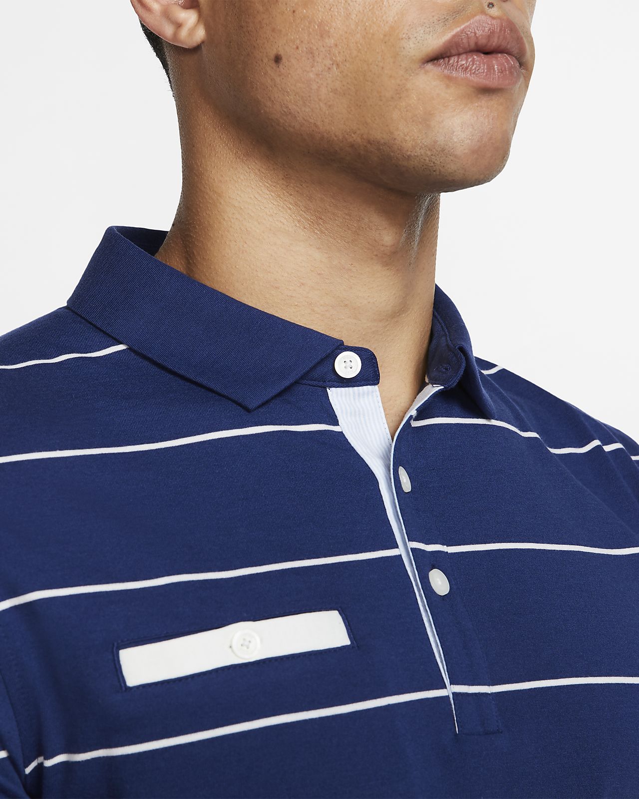 blue nike golf polo