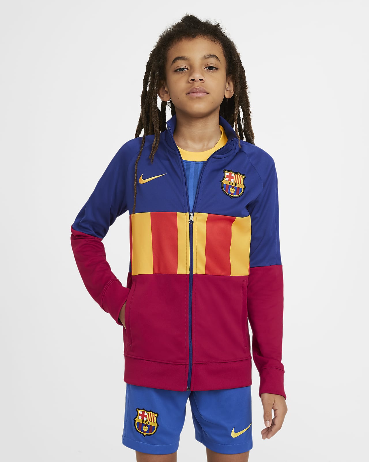 FC Barcelona Anthem Voetbaltrainingsjack voor kids