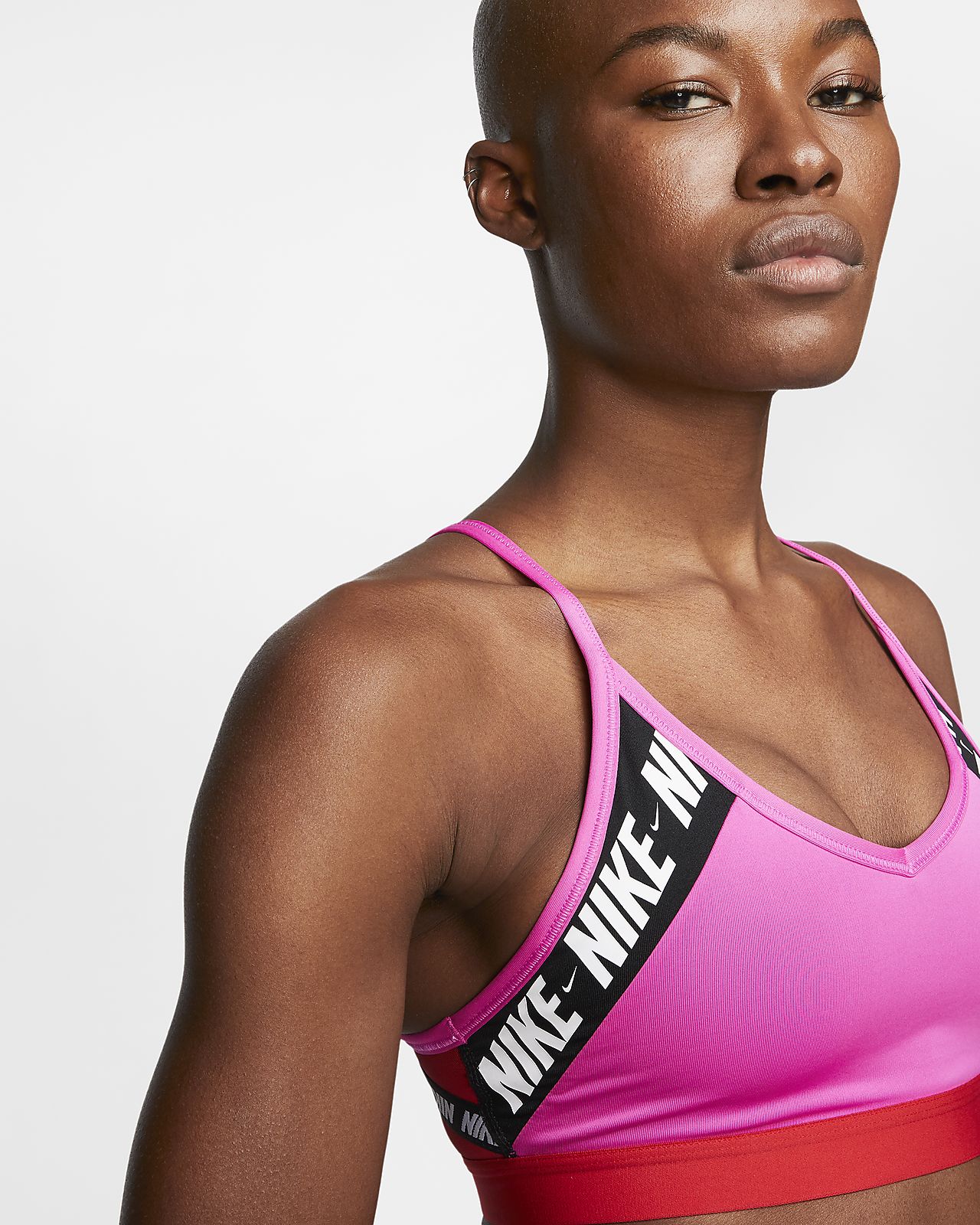 nike indy sports bra logo