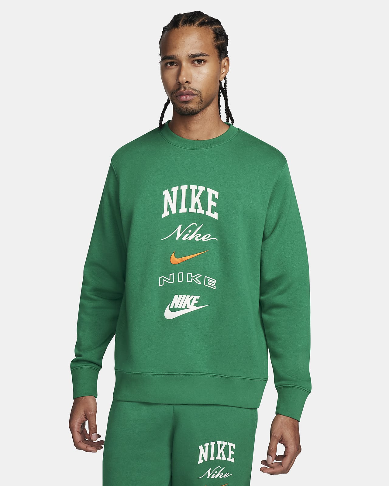 Sweatshirt de gola redonda e manga comprida Nike Club Fleece para homem