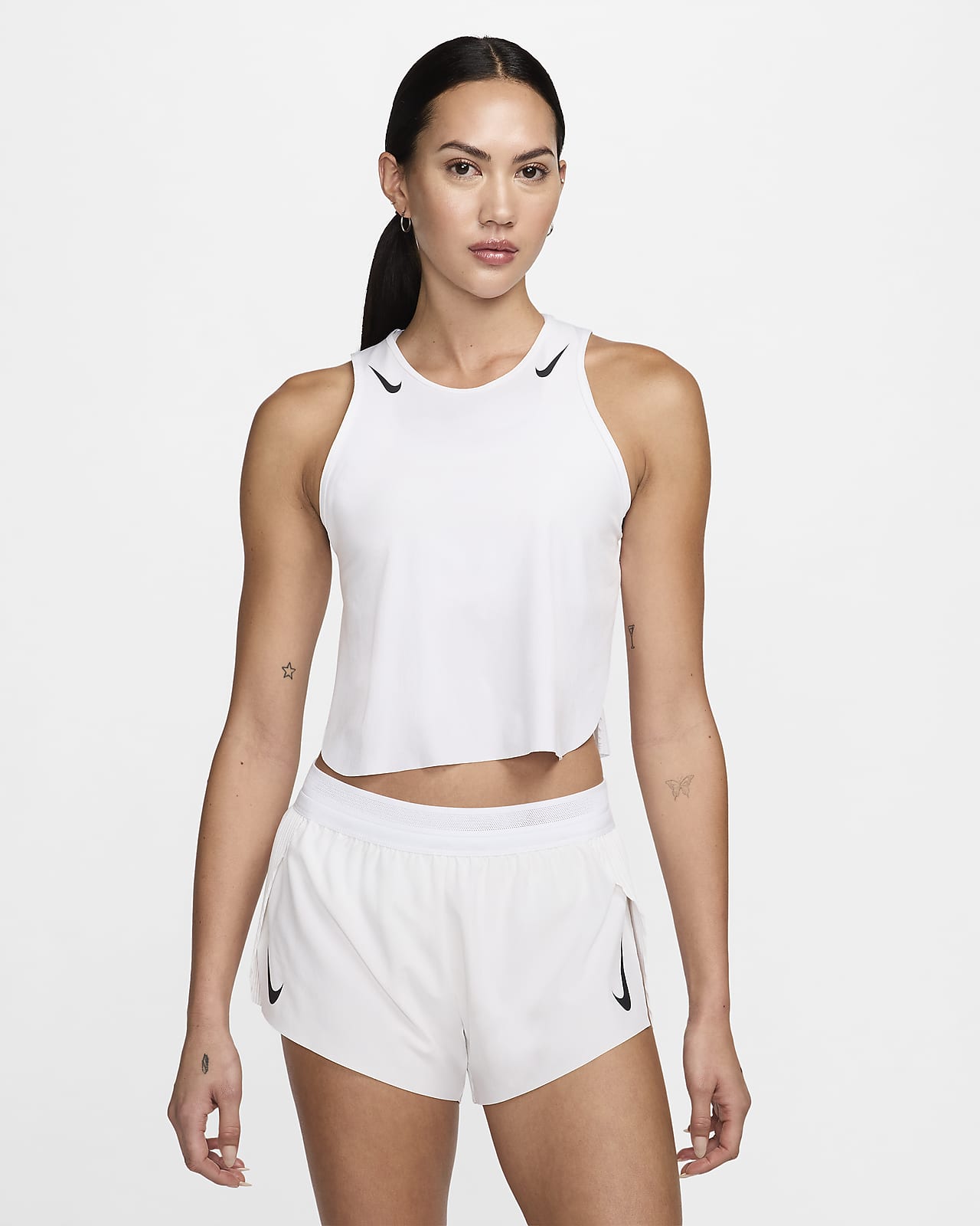 Camisola de running sem mangas recortada Dri-FIT ADV Nike AeroSwift para mulher