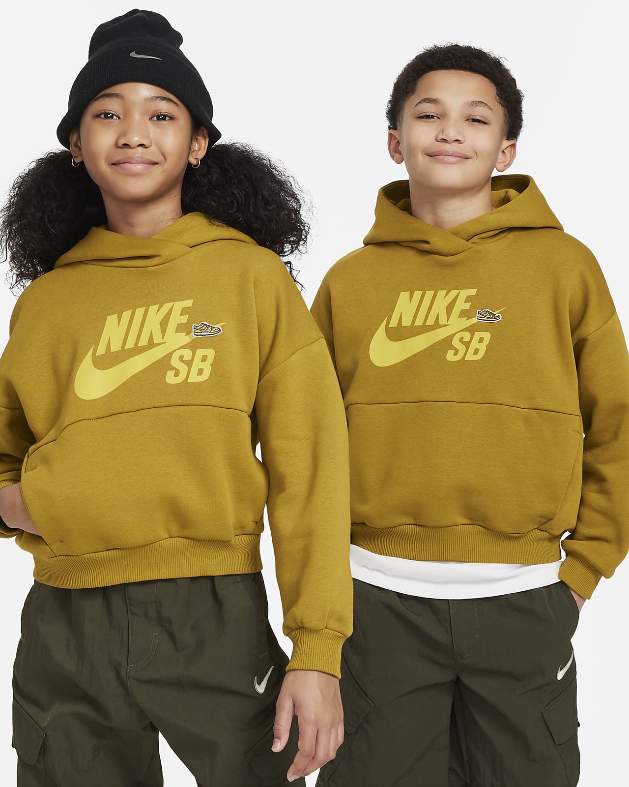 Sudadera con gorro sin cierre oversized para niños talla grande Nike SB Icon Fleece EasyOn