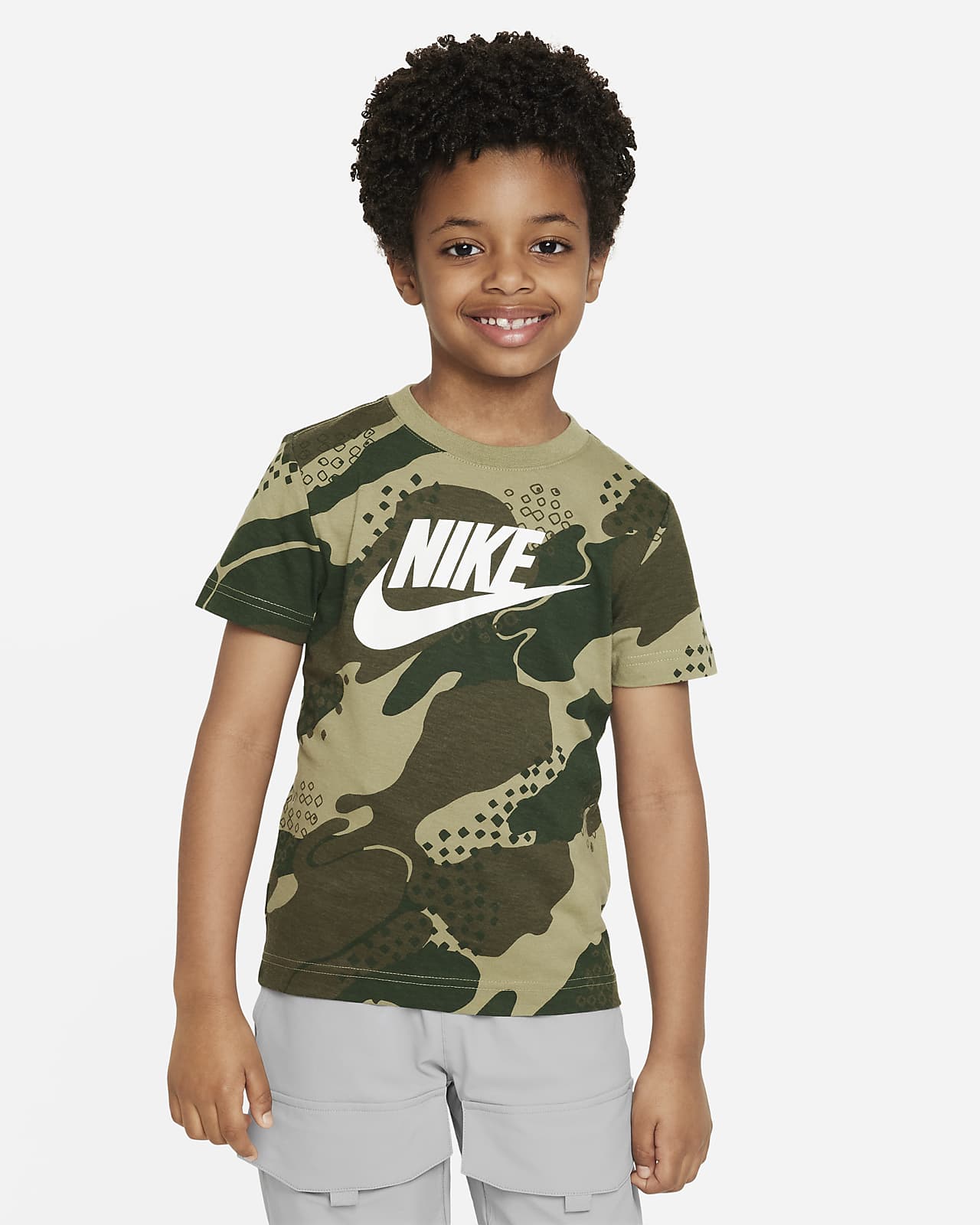 Nike Club Seasonal Camo Basic Tee Little Kids Dri-FIT T-Shirt