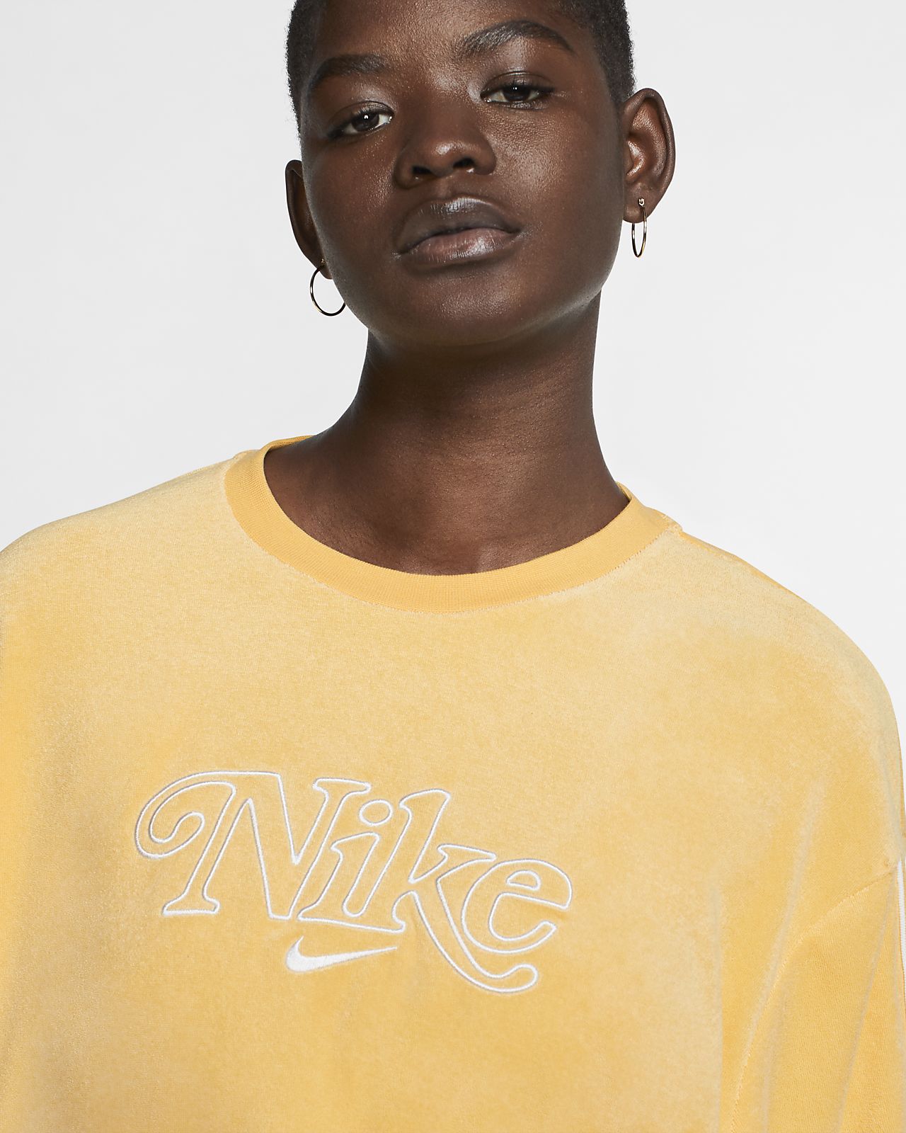 nike heritage crew sweatshirt yellow