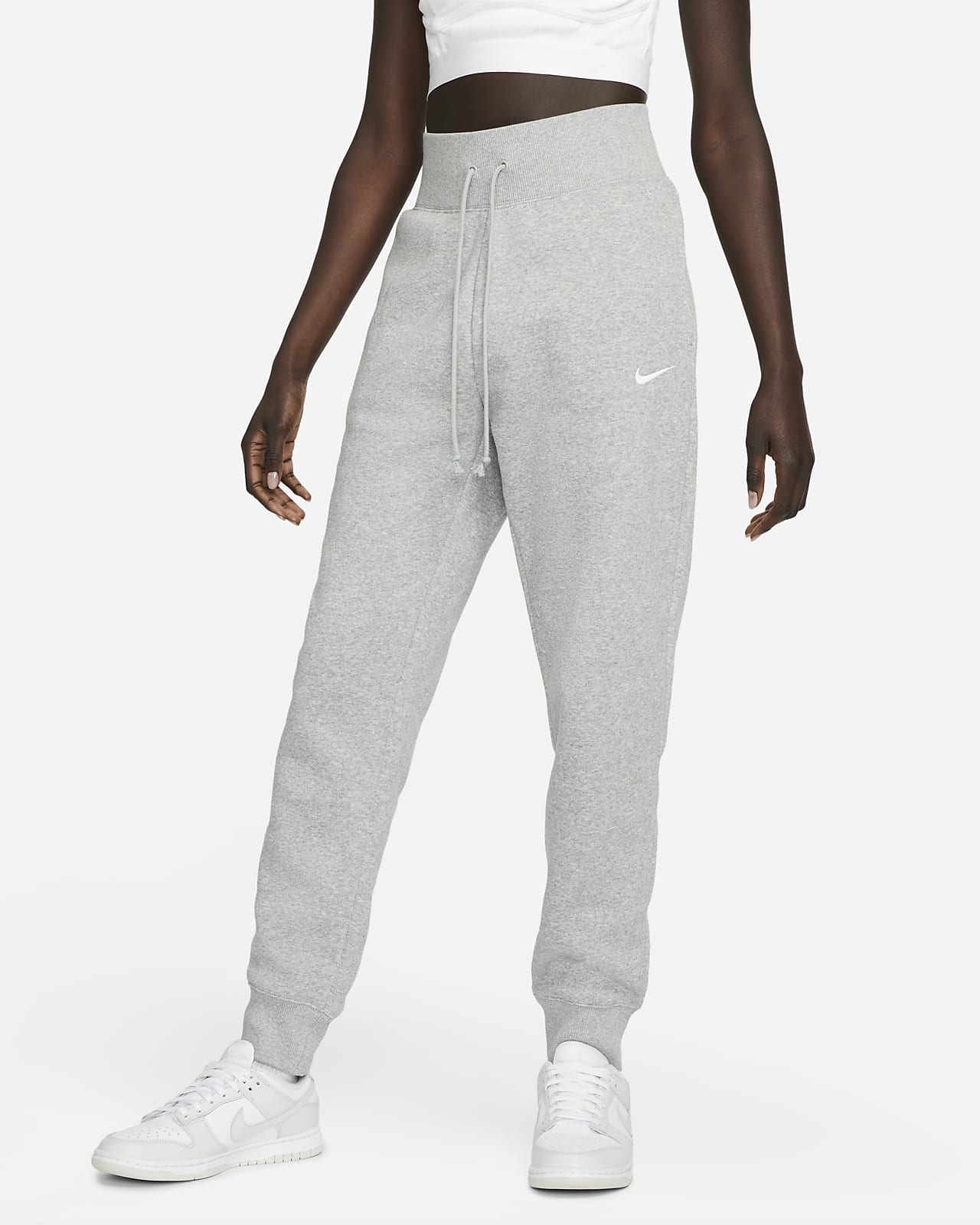 Calças desportivas de cintura subida Nike Sportswear Phoenix Fleece para mulher