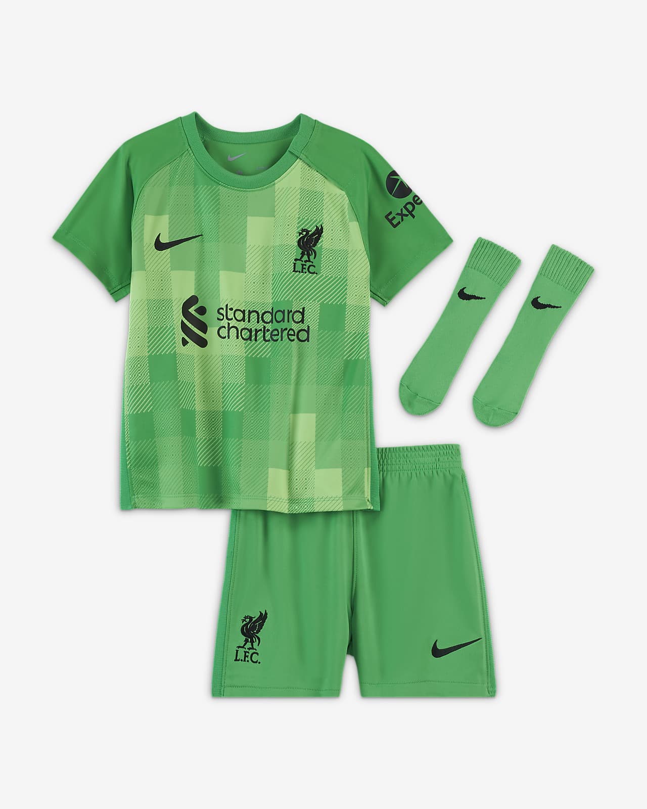 Liverpool FC 2021/22 Goalkeeper-fodboldsæt til babyer/småbørn