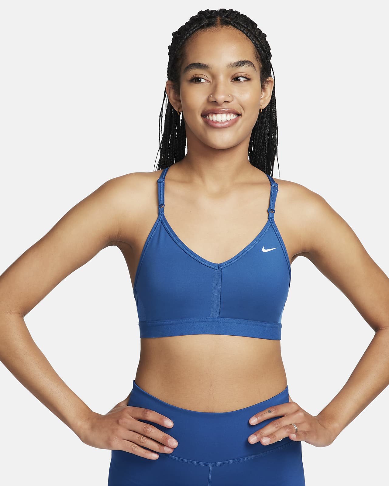 Nike Indy Women's LightSupport Padded VNeck Sports Bra. Nike LU