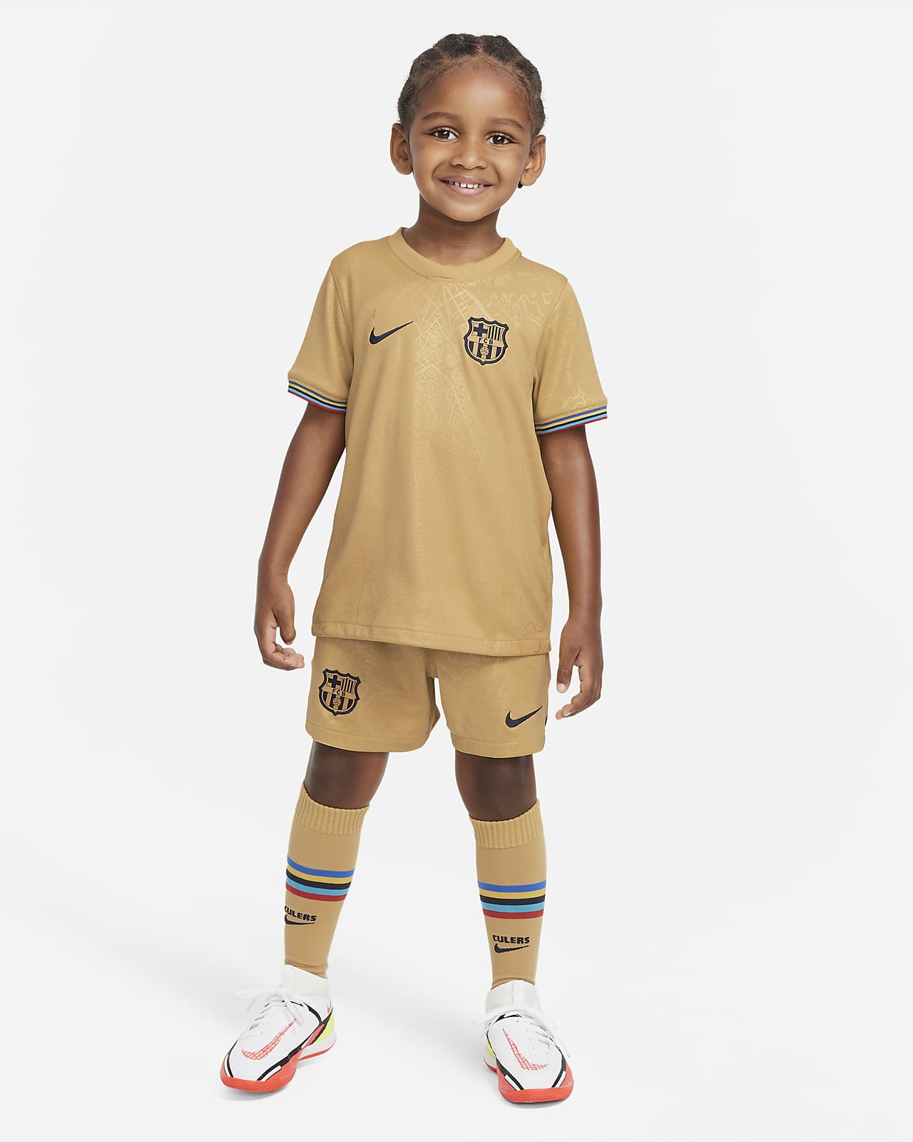 FC Barcelona 2022/23 Away Little Kids' Soccer Kit