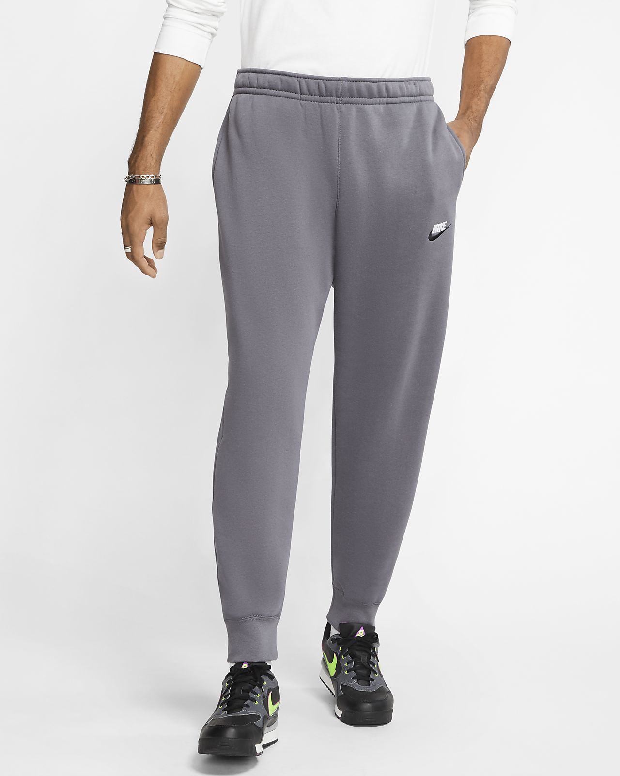 nike sportswear club fleece grey joggers