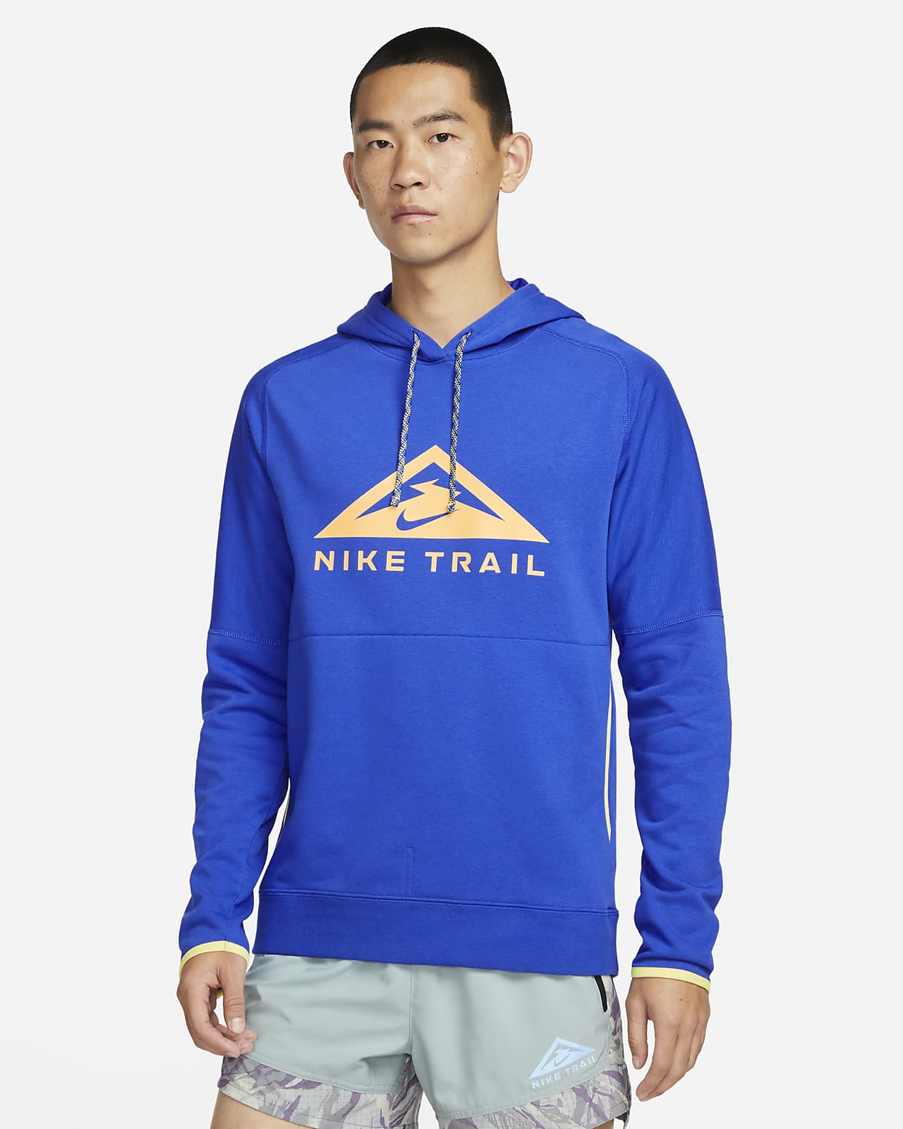 เสื้อมีฮู้ดวิ่งเทรลผู้ชายแบบสวม Nike Dri-FIT Trail