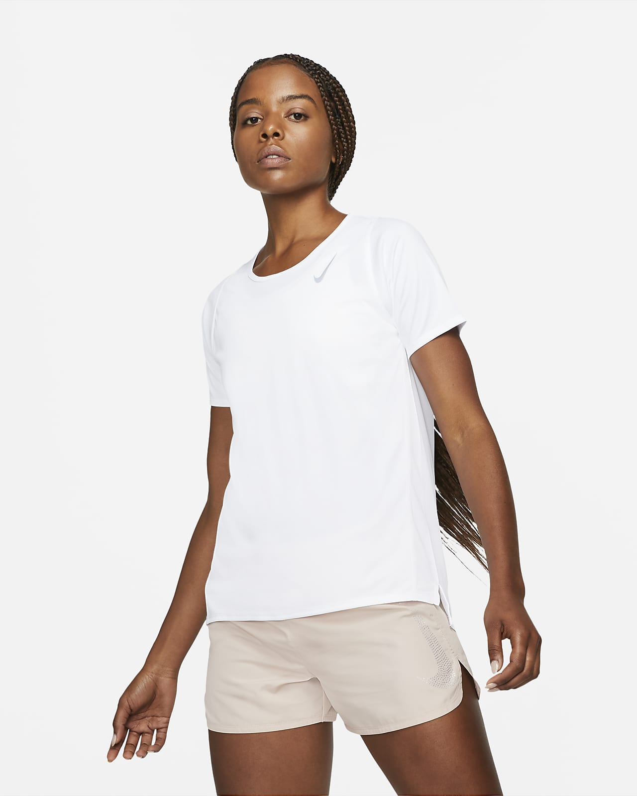 Top da running a manica corta Nike Dri-FIT Race - Donna