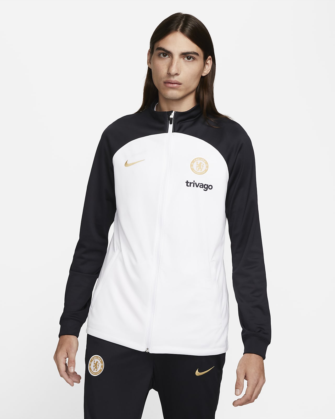 Chelsea FC Strike Men's Nike Dri-FIT Knit Soccer Track Jacket