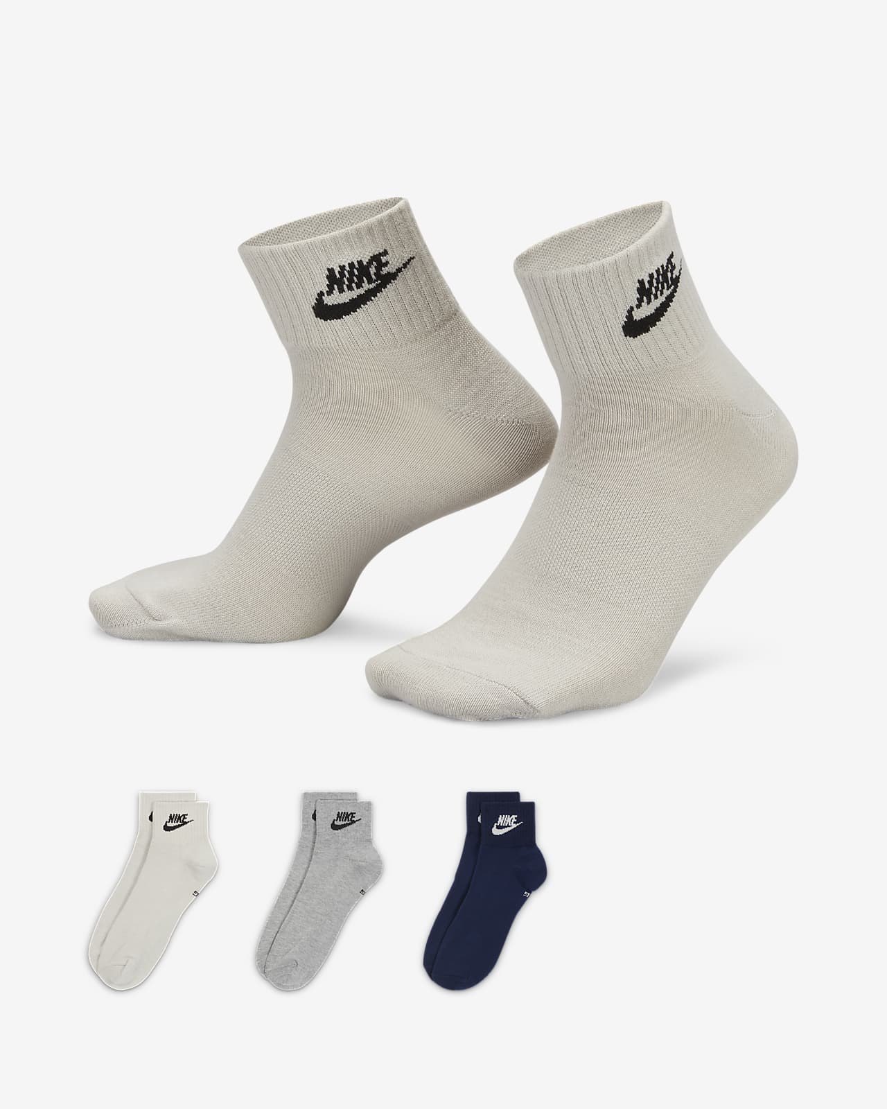 ถุงเท้าหุ้มข้อ Nike Everyday Essential (3 คู่)