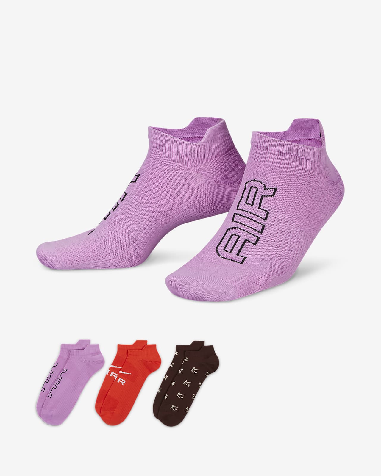 Nike Air Dri-FIT Everyday Plus Lightweight No-Show Socks (3 Pairs)