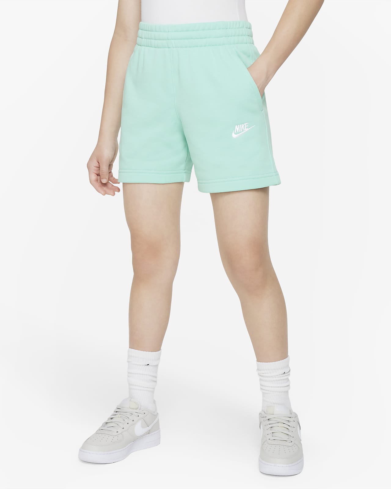 Nike Sportswear Club Fleece Big Kids' (Girls') 5" French Terry Shorts