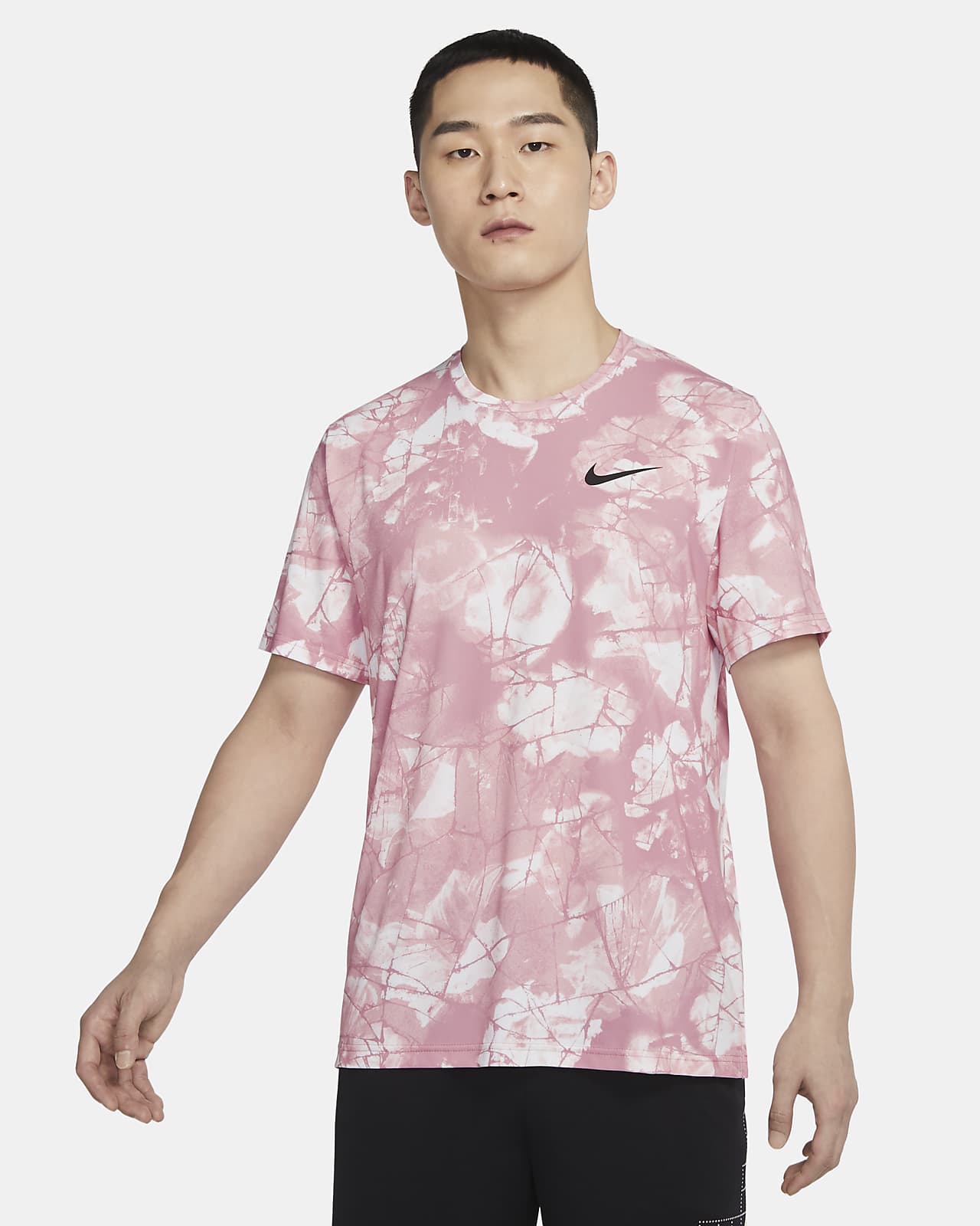 Nike Pro Dri-FIT Men's All-Over Print Short-Sleeve Top