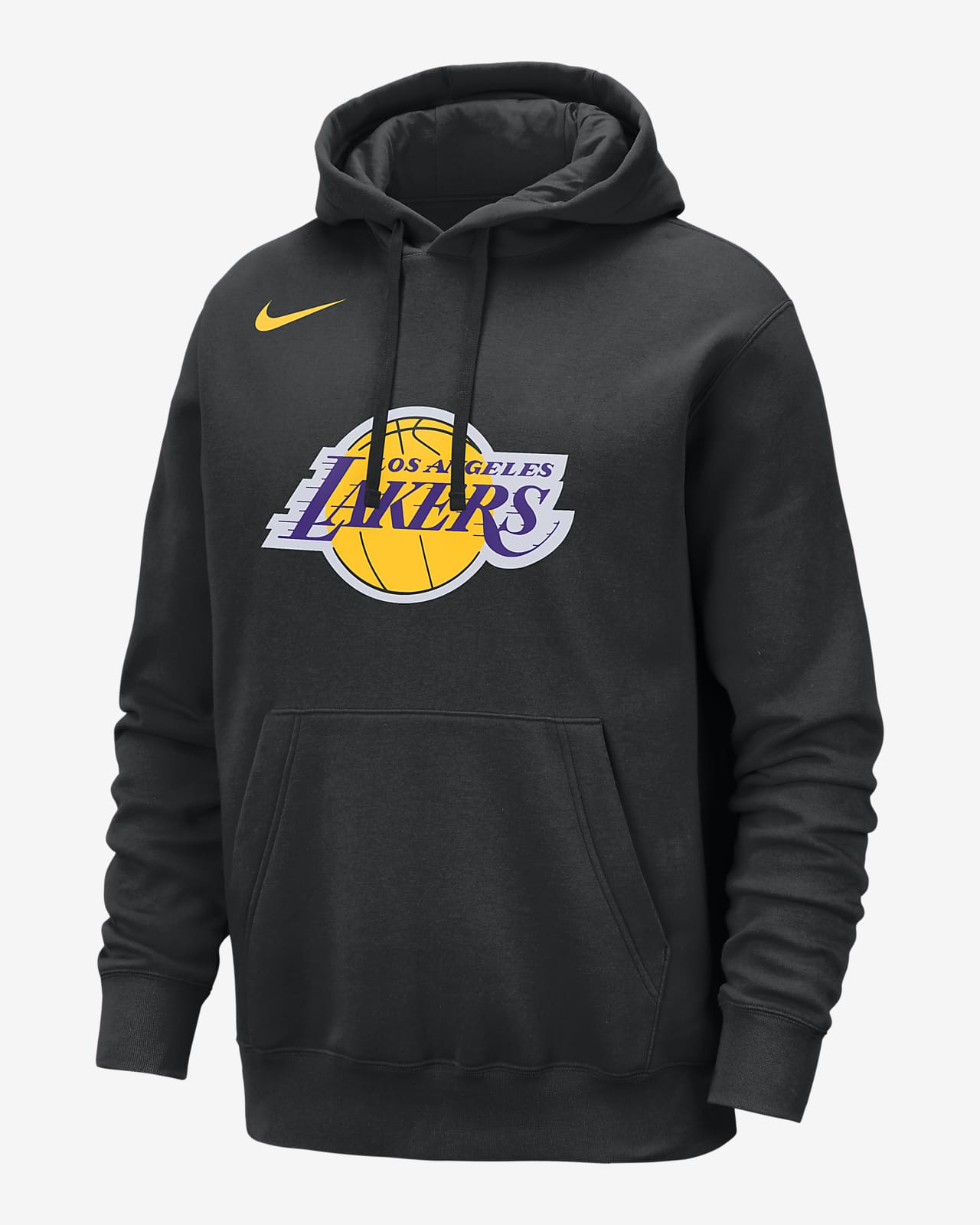 Los Angeles Lakers Club Nike NBA-s belebújós, kapucnis férfipulóver