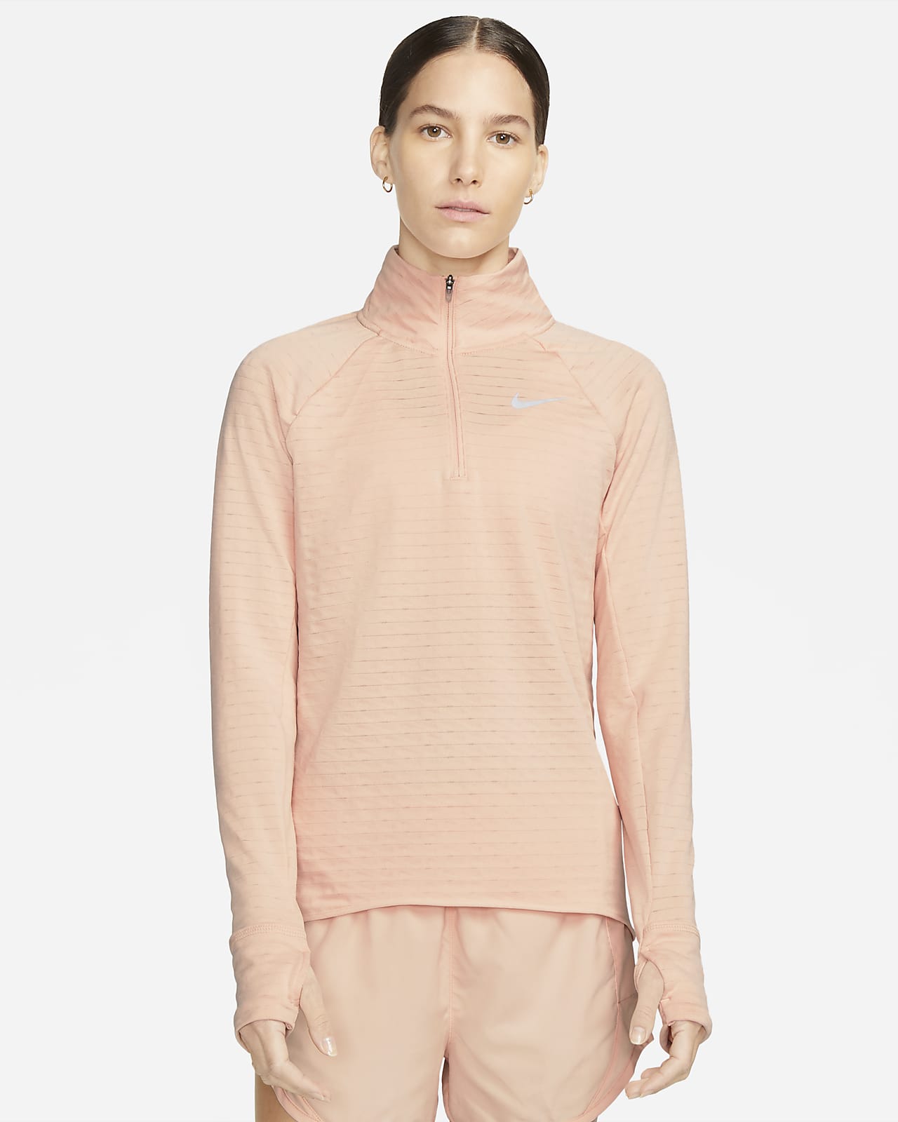ladies nike half zip running top