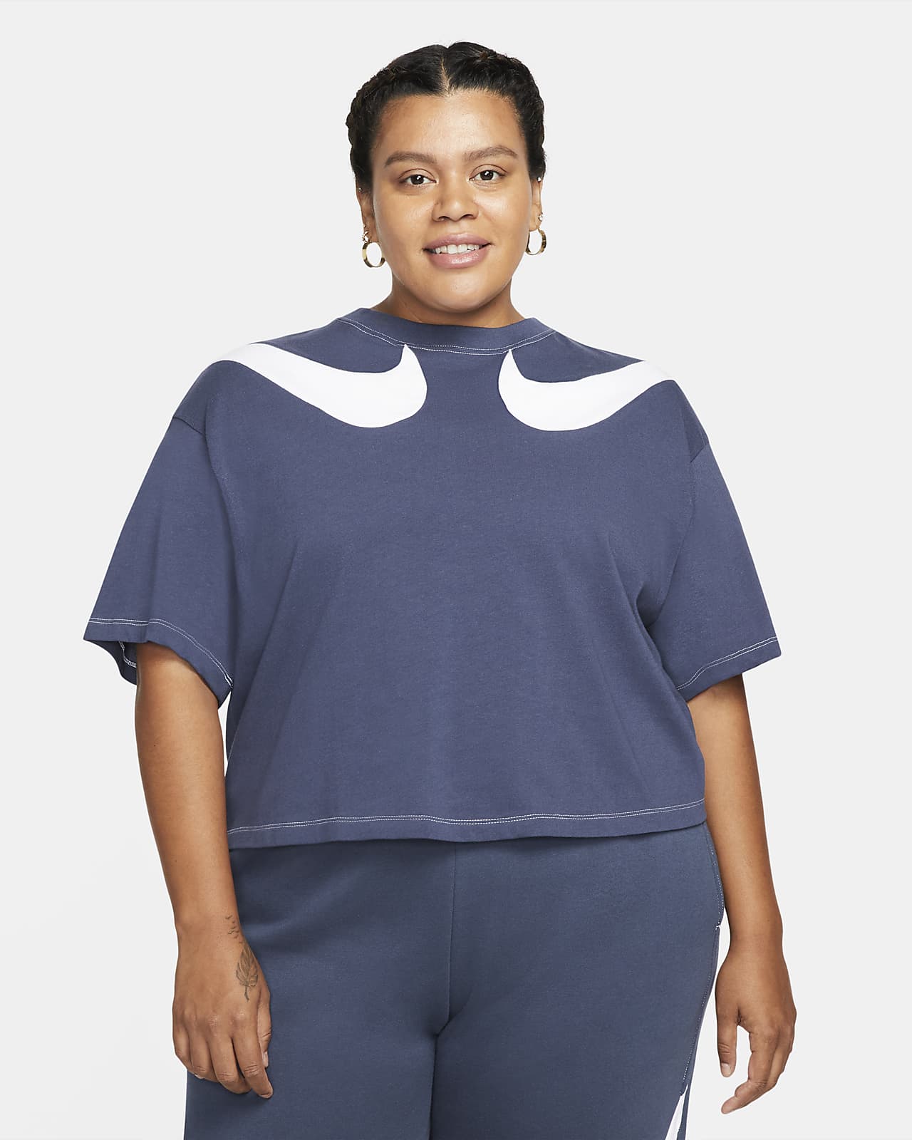 Nike Sportswear Swoosh Women's Cropped T-Shirt (Plus Size)