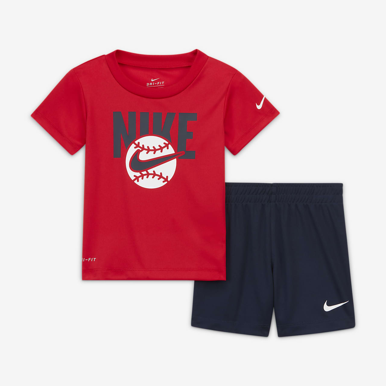 ufuldstændig dæk til eksil Nike Dri-FIT Baby (12-24M) T-Shirt and Shorts Set. Nike.com