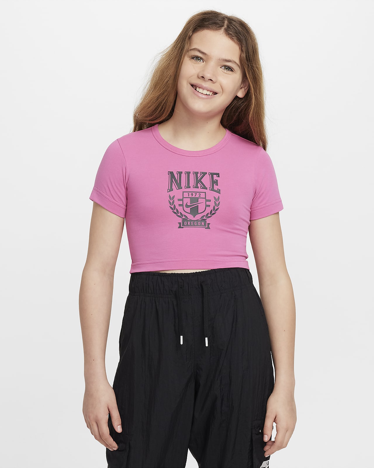 Nike Sportswear-T-shirt med grafik til større børn (piger)