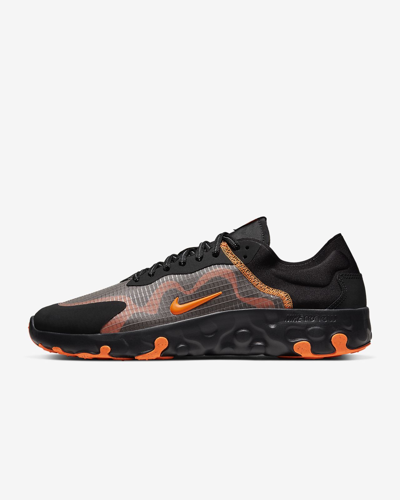 nike renew black and orange