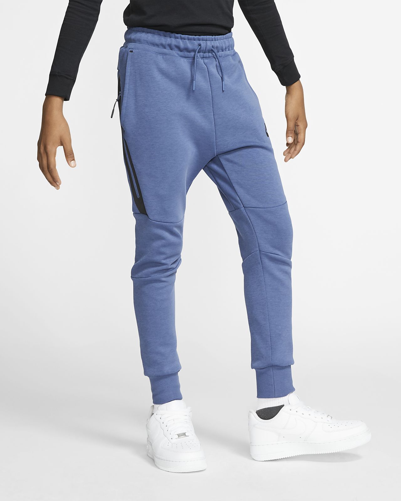 navy blue nike tech fleece pants