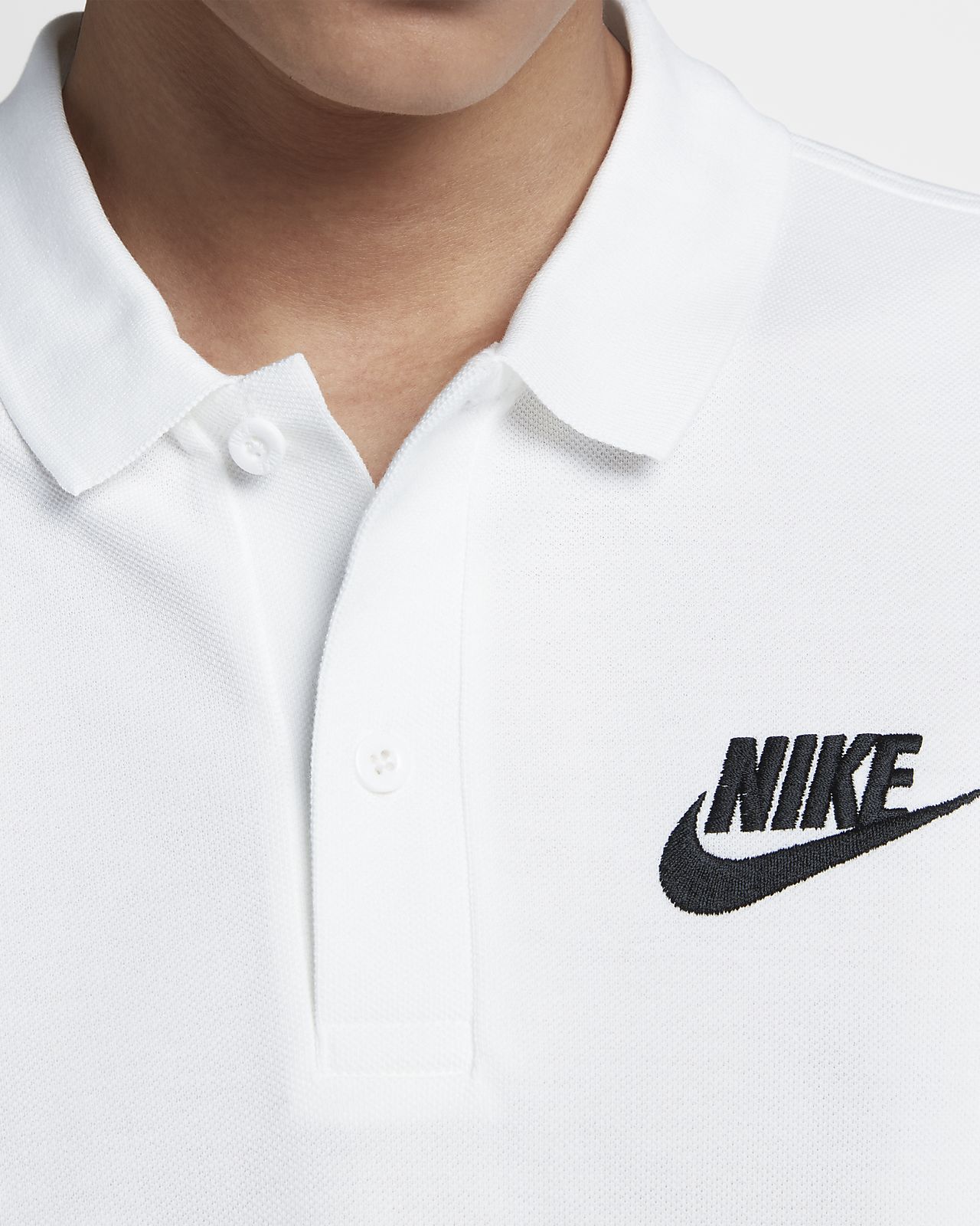 white nike polo