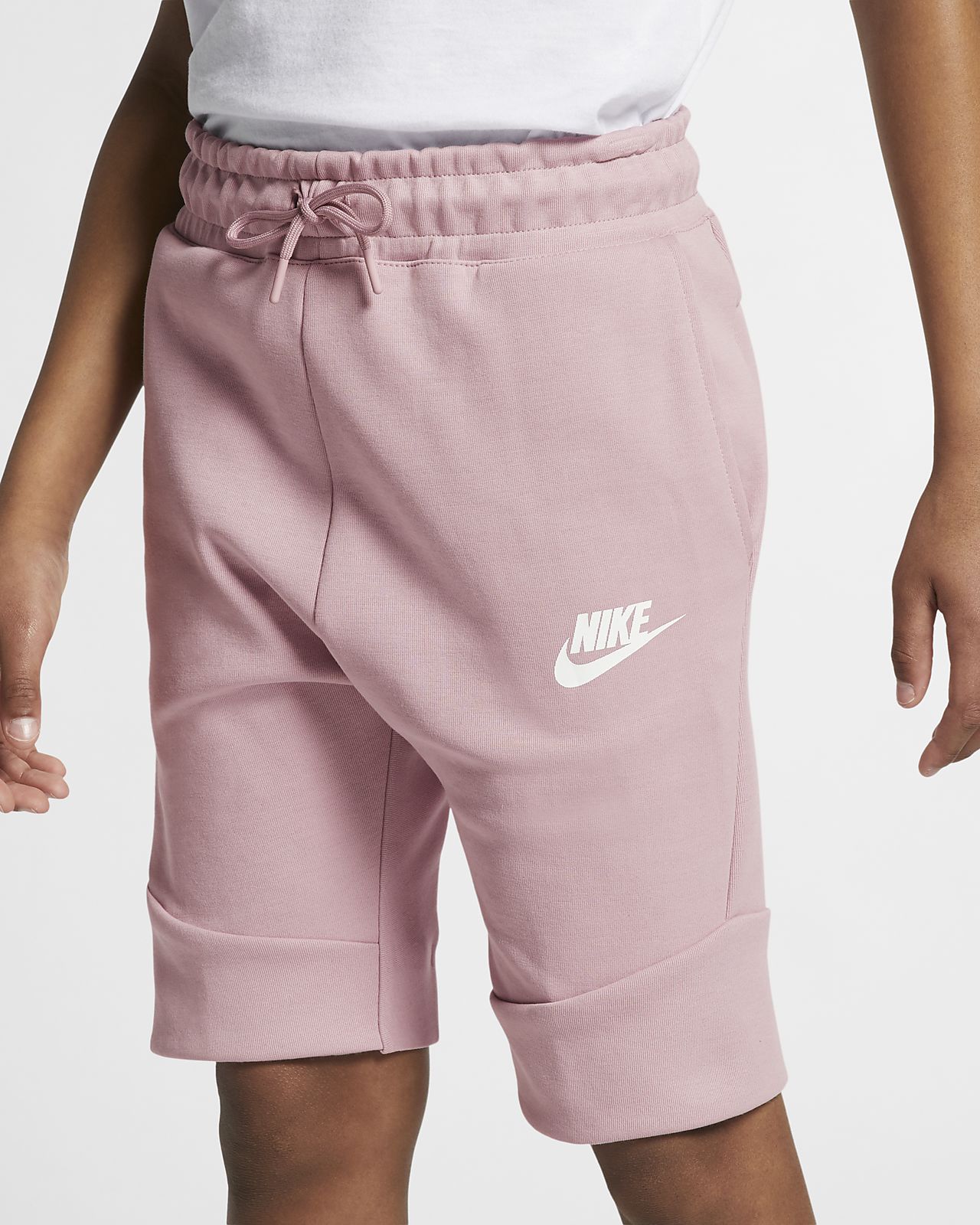 nike sweat shorts pink