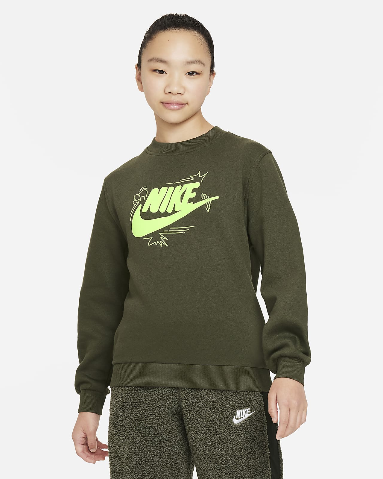 Sudadera para niños talla grande Nike Sportswear Club+