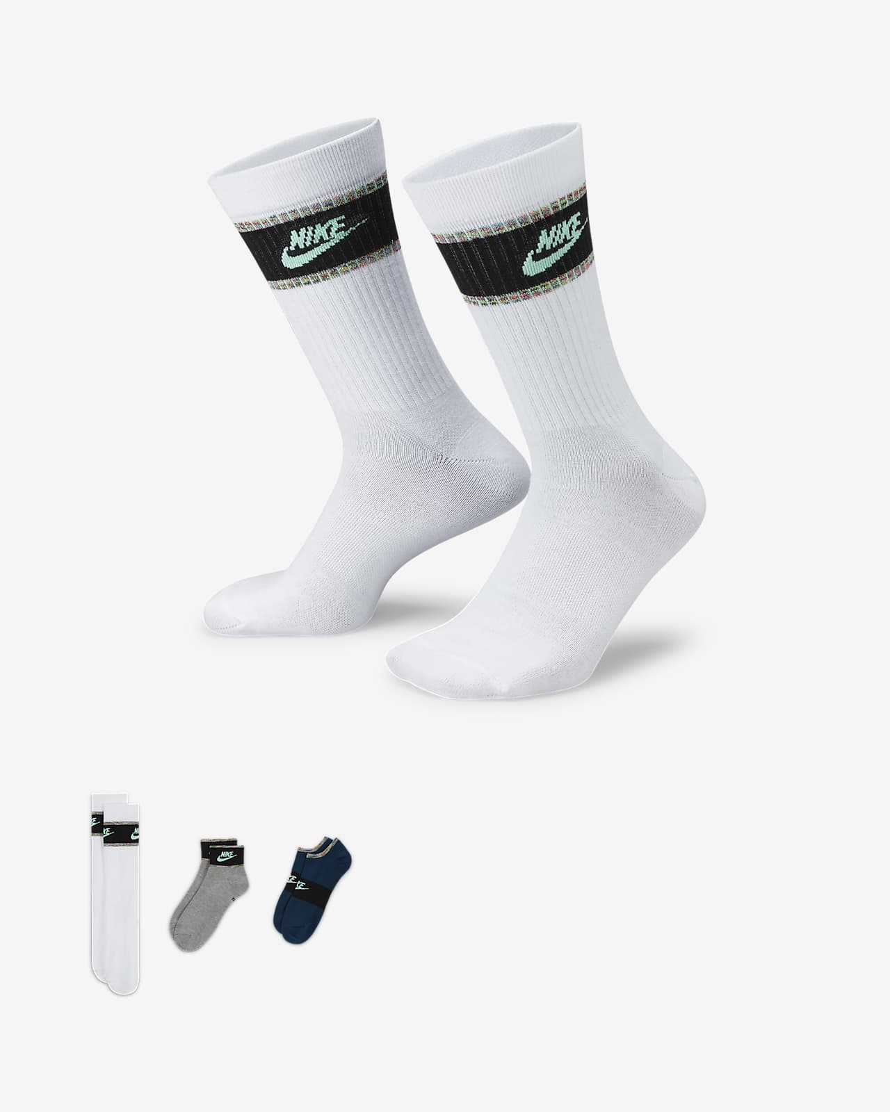Nike Everyday Essentials Multi-Height Socks (3 Pairs)