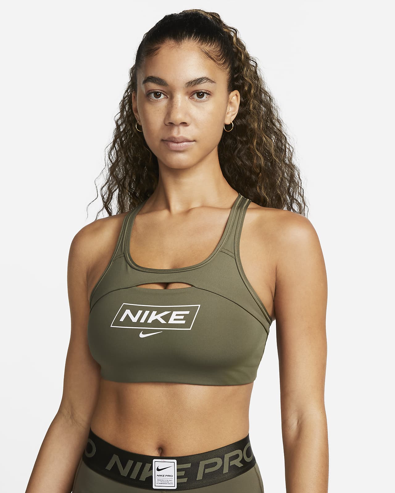 Nike Pro Swoosh Women's Medium-Support Non-Padded Graphic Sports Bra